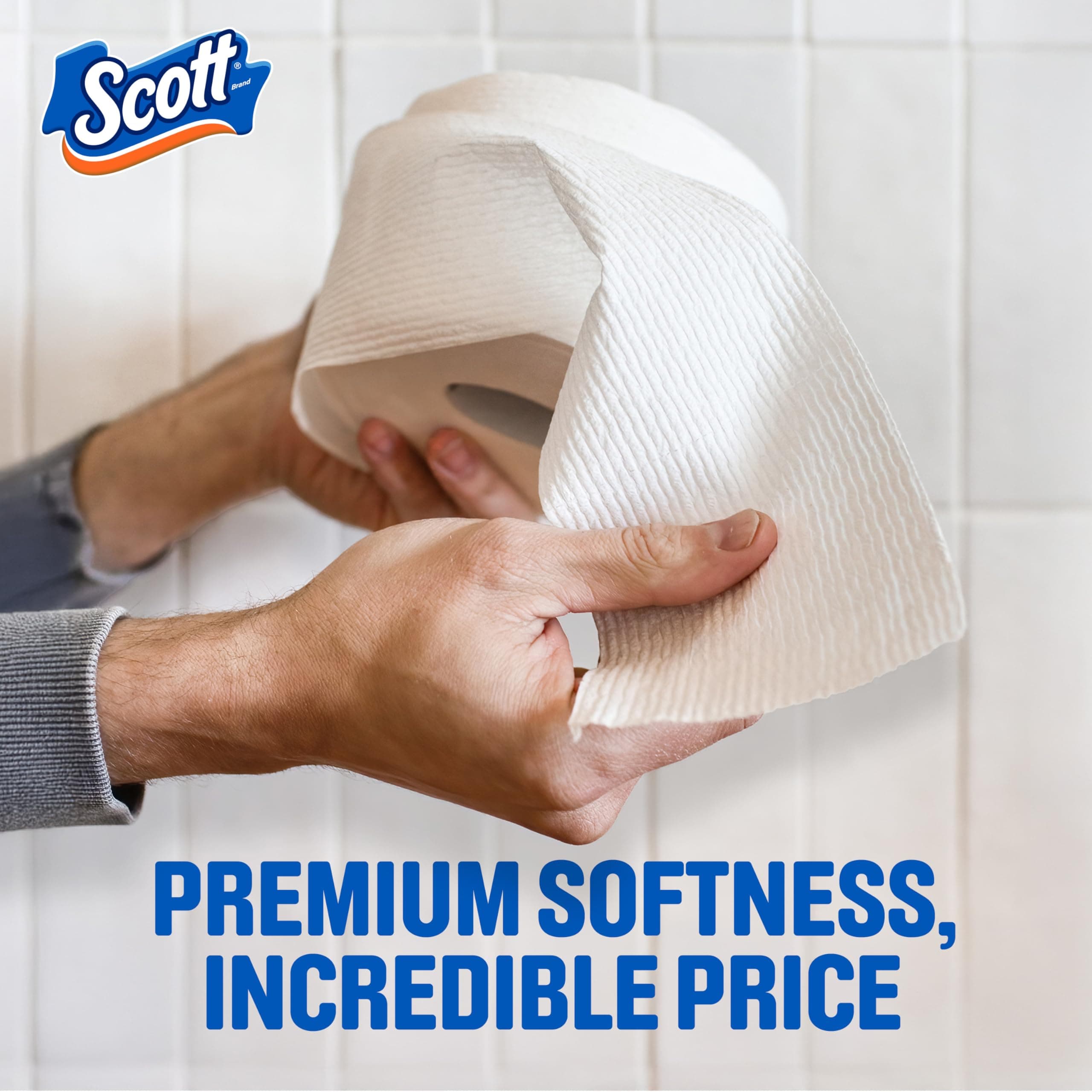 Scott ComfortPlus Toilet Paper, 12 Triple Rolls, 231 Sheets per Roll, Septic-Safe, 1-Ply Toilet Tissue, view 4