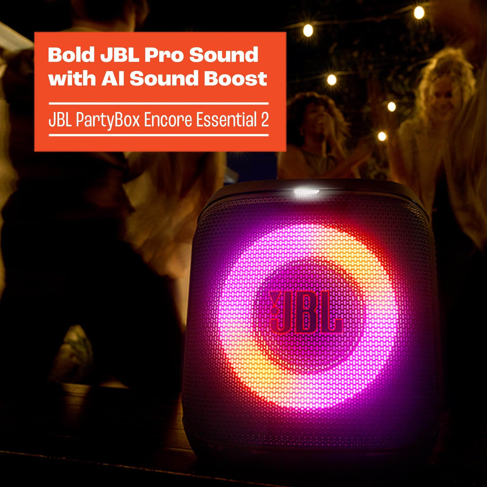 JBL PartyBox Encore Essential 2 Portable Speaker, AI Sound Boost - Black, view 3