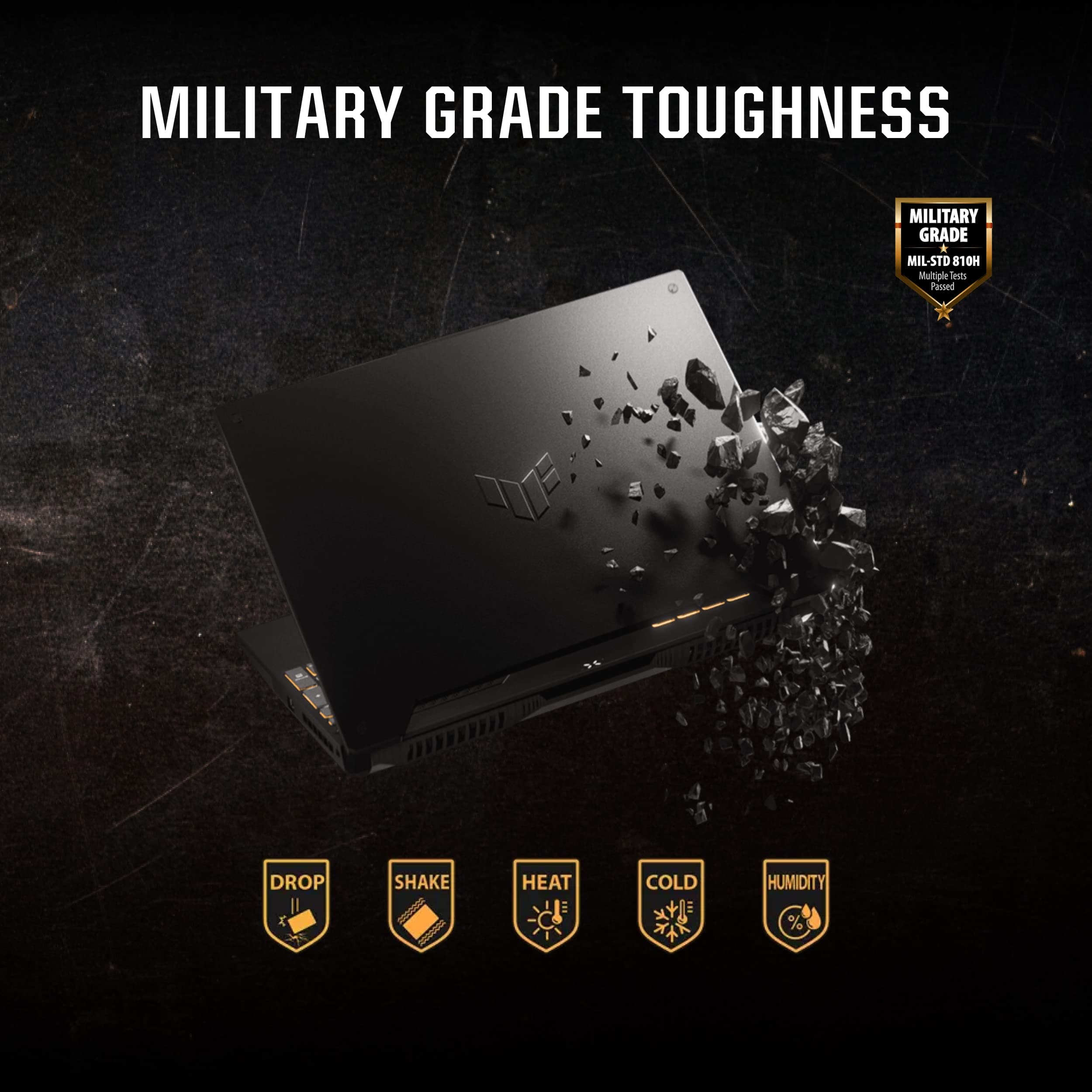 ASUS TUF Gaming A15 (2022) Gaming Laptop, 15.6" 300Hz FHD Display, AMD Ryzen 7 6800H CPU, GeForce RTX 3060 GPU, 16GB DDR5 RAM, 512GB PCIe SSD, Wi-Fi 6, Windows 11 Home, Mecha Gray, FA507RM-ES73, view 4