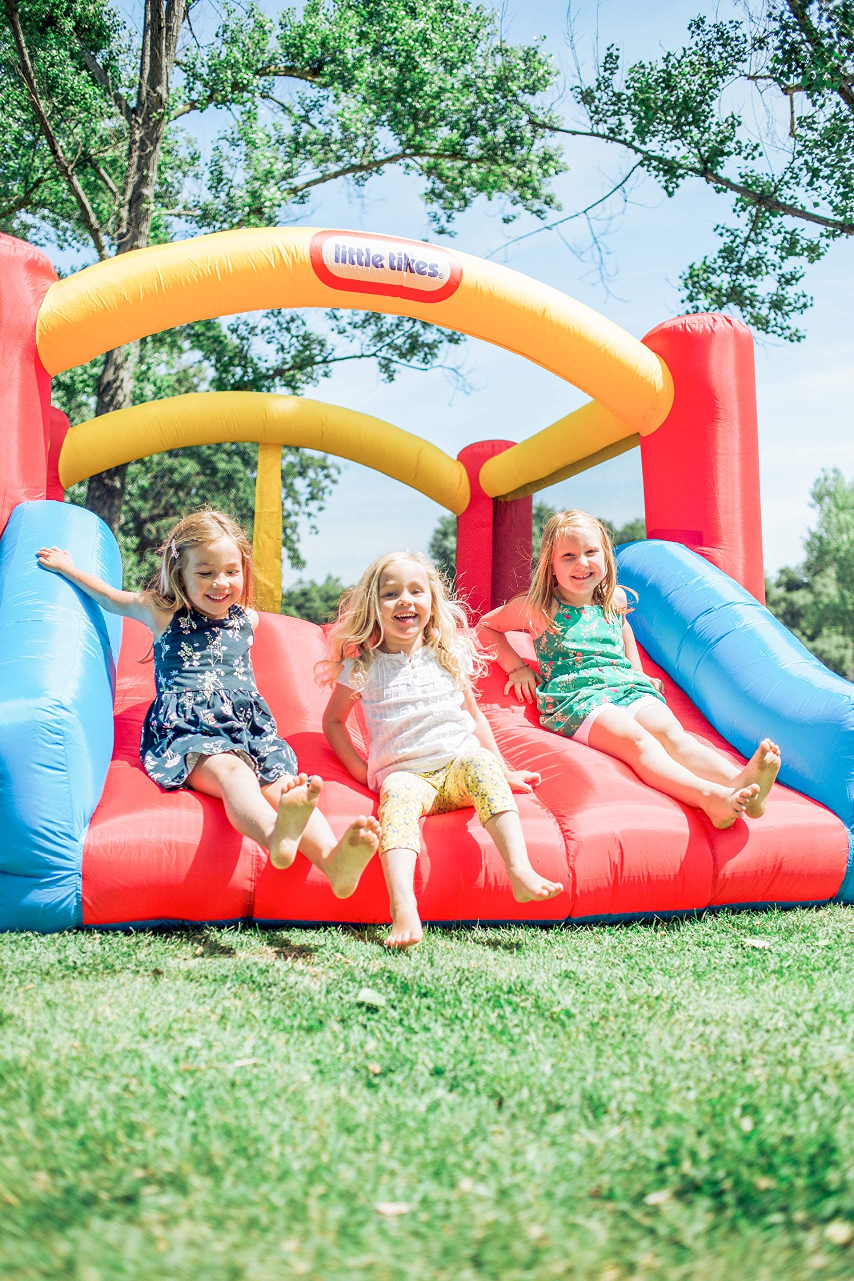 Little Tikes Jump 'n Slide Inflatable Bouncer Includes Heavy Duty Blower With GFCI, Stakes, Repair Patches, And Storage Bag, for Kids Ages 3-8 Years, view 2