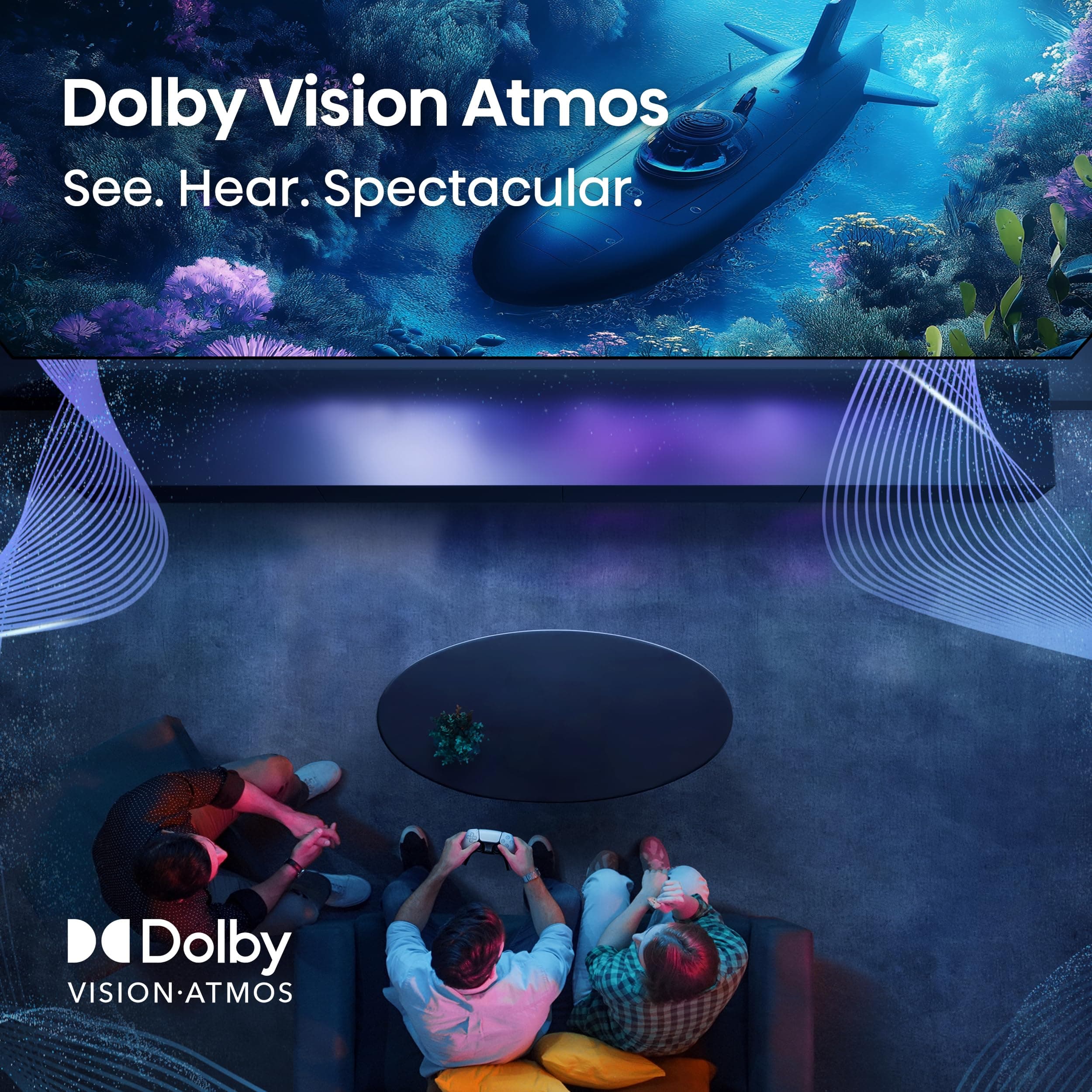 Hisense 55" E6 Cinema Series Hi-QLED 4K UHD Smart Fire TV (55E6QF) - AI Light Sensor, Dolby Vision · Atmos, Voice Remote with Alexa, Motion Rate 120, HDR 10+ Adaptive, Game Mode Plus, view 7