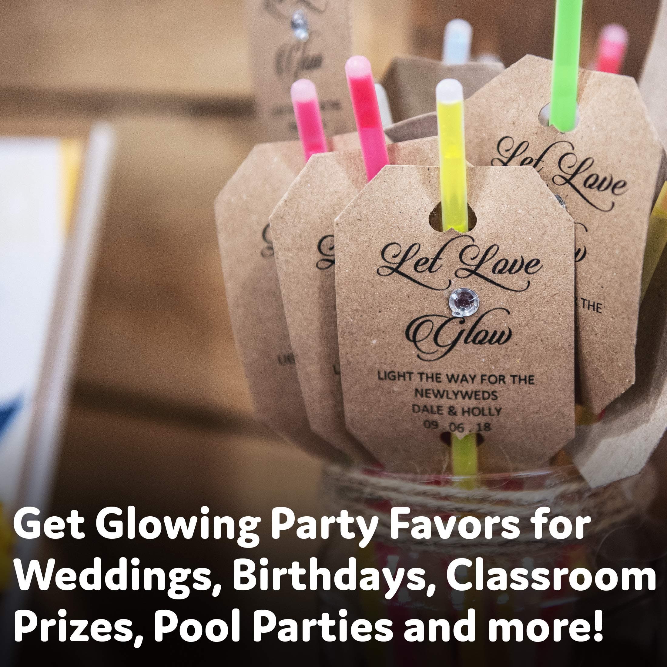 PartySticks Glow Sticks Party Supplies 100pk - 8 Inch Glow in the Dark Light Up Sticks Party Favors, Glow Party Decorations, Neon Party Glow Necklaces and Glow Bracelets with Connectors, view 5