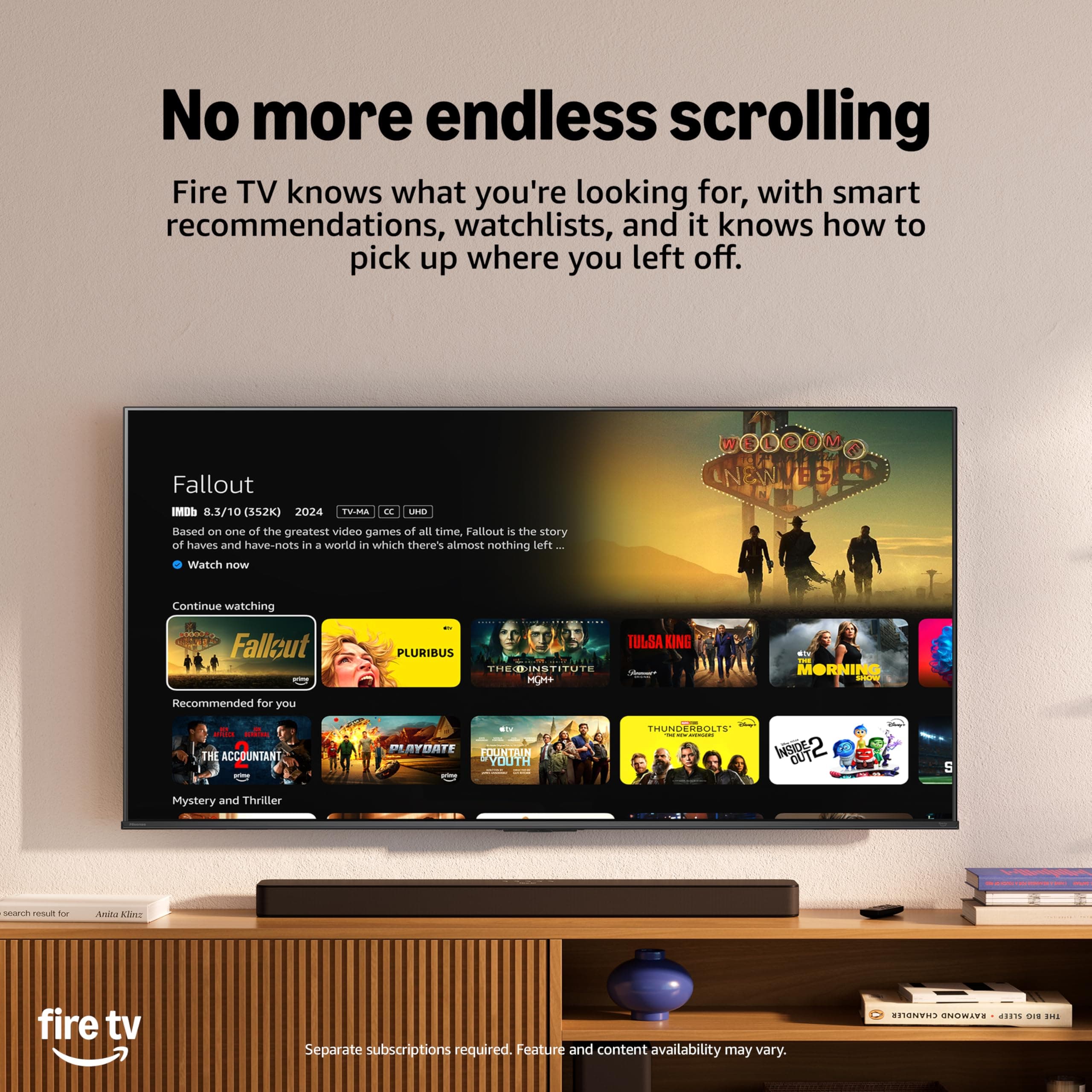 Hisense 75" U6 Pro Series Mini‑LED ULED 4K UHD HDR Gaming AI Smart Fire TV (75U6SF Pro, 2026 New) – Hi-QLED, Native 144Hz, Motion Rate 480, Dolby Vision IQ · Atmos, HDR10+, Glare-Free, Alexa+, view 14