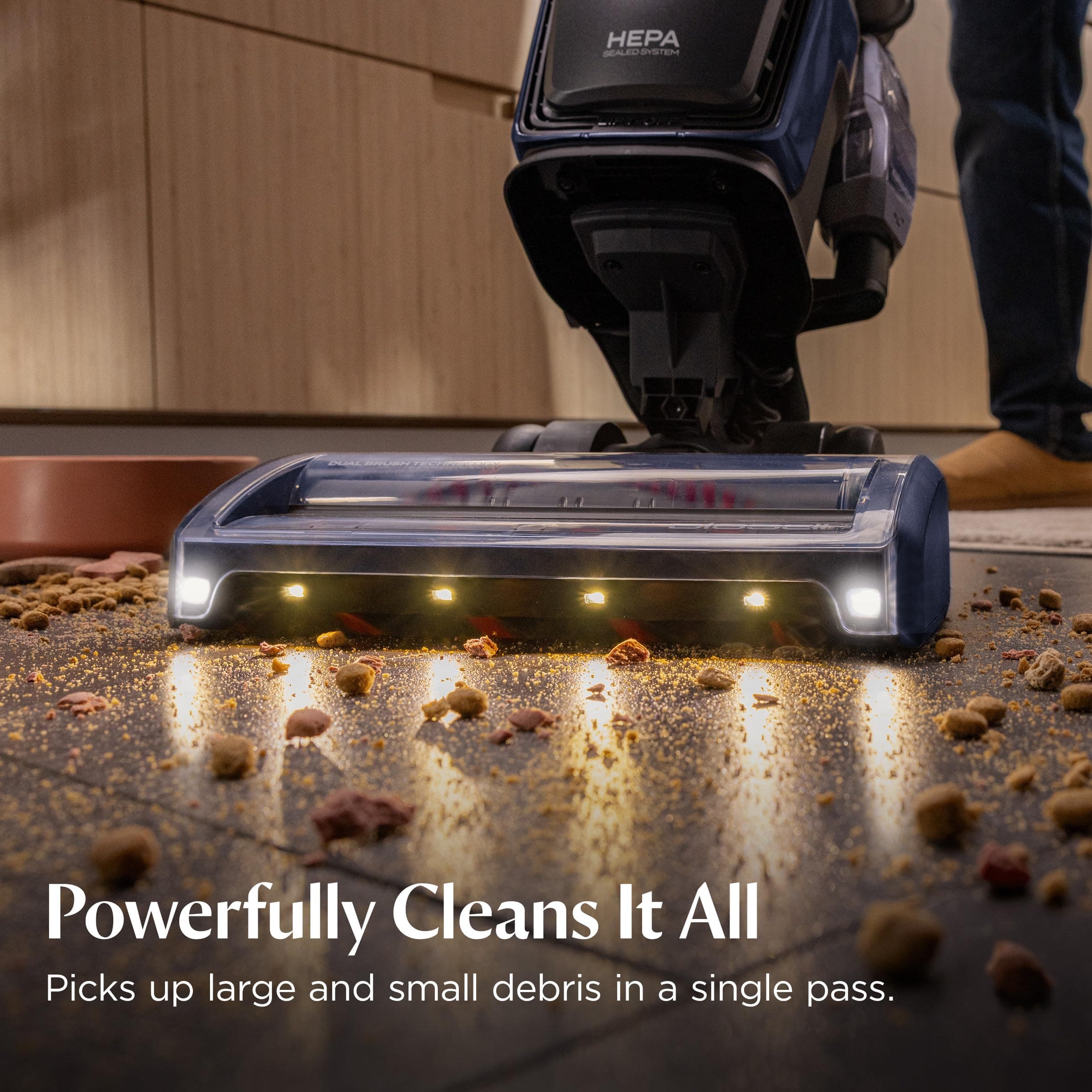 Bissell Pet Hair Eraser DualBrush Upright Vacuum with Two Brush Rolls, DualBrush Self-Cleaning Technology, HEPA Sealed Allergen System, Bright FurFinder Headlights, Lift-Off Pod, 42946, view 2