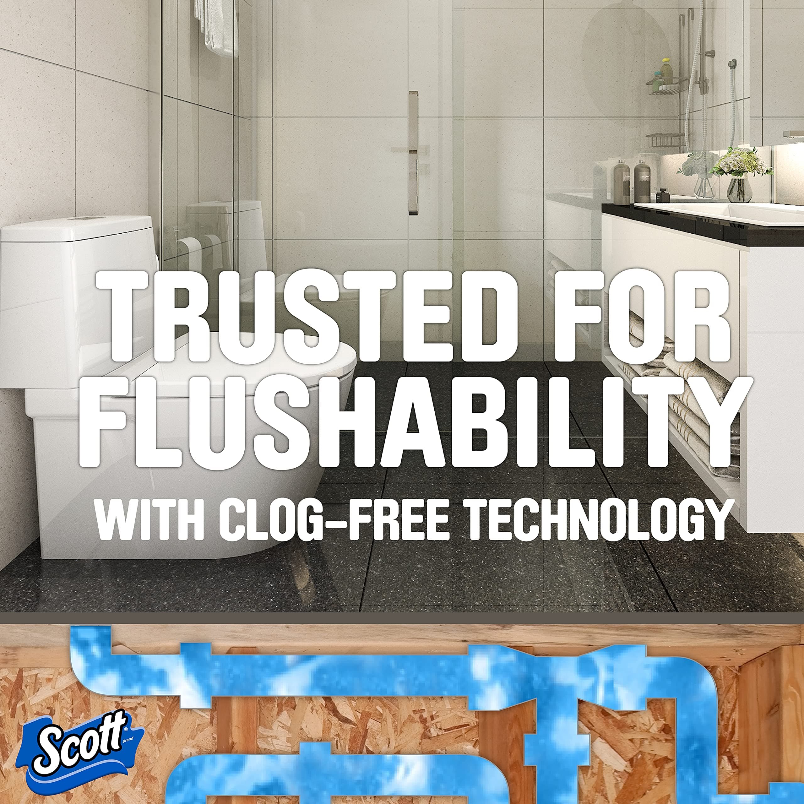 Scott Rapid Dissolving Toilet Paper, 4 Rolls (Pack of 12), view 4