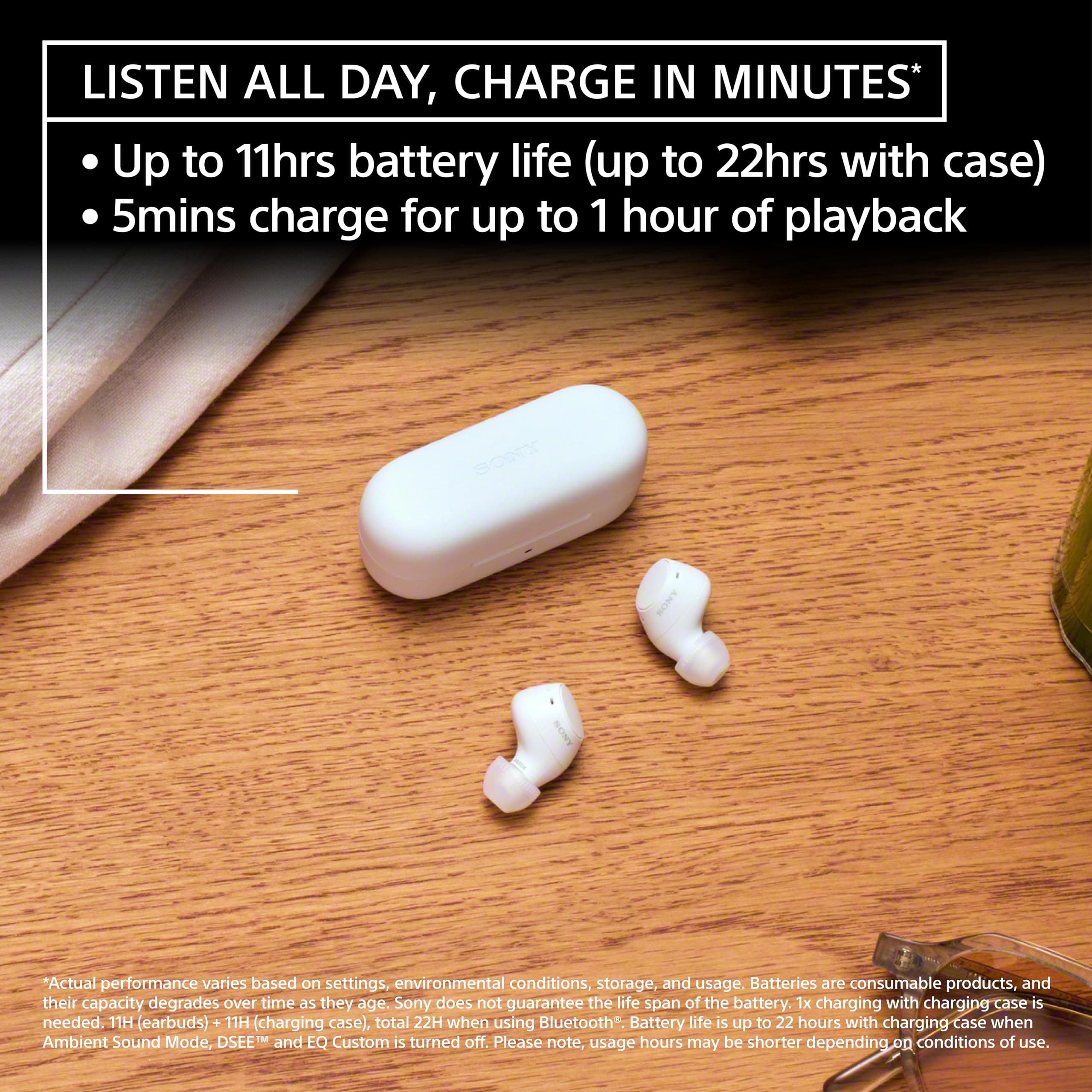 Sony WF-C510 Truly Wireless Bluetooth Earbud Headphones, Butter Yellow, view 3