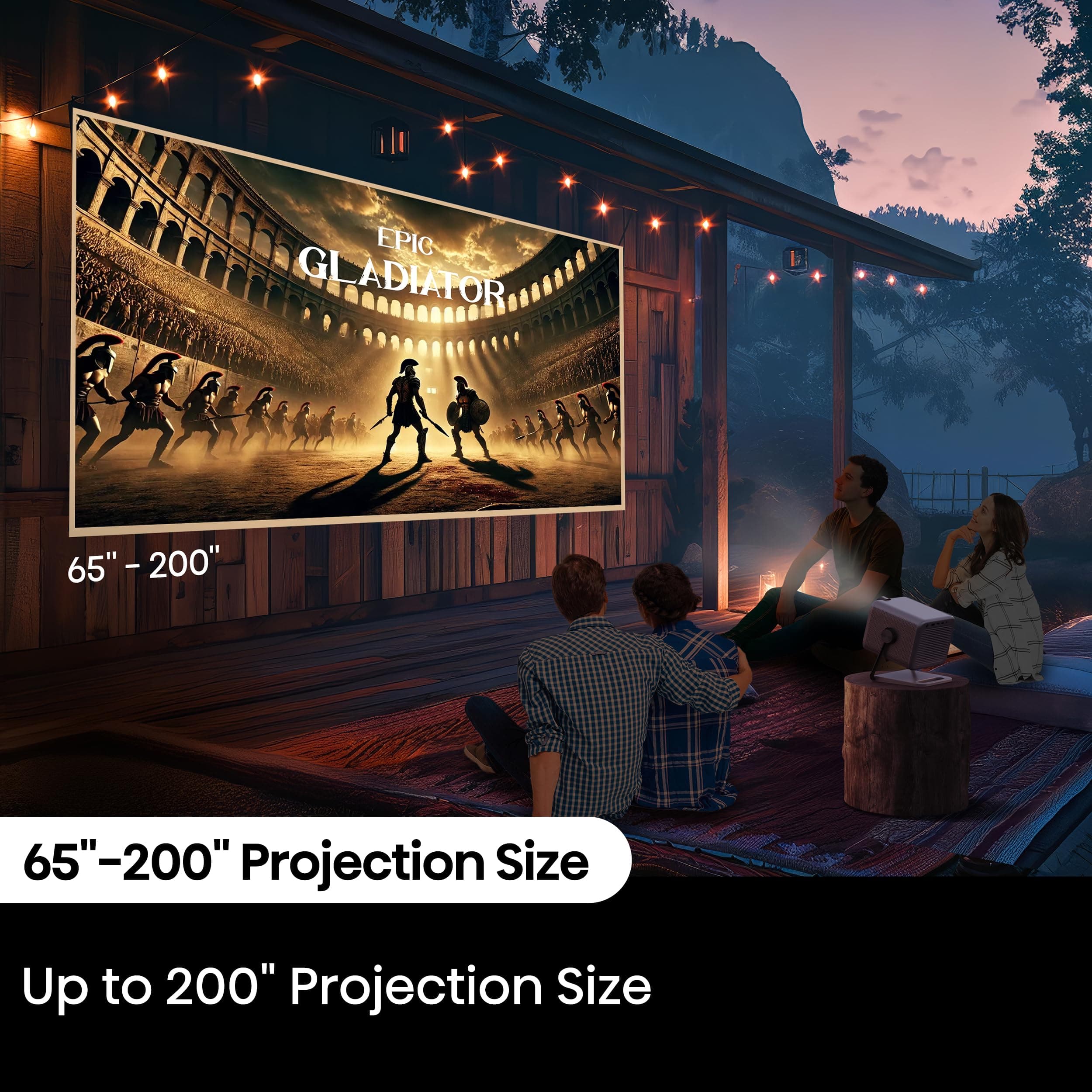 Hisense M2 Pro, Triple Laser Smart Portable Lifestyle Projector, 4K UHD, 65” – 200”, 1,300 Lumens, Dolby Vision,Optical Zoom, Intelligent Screen Adjustments, Vidaa OS, Netflix Included, view 10