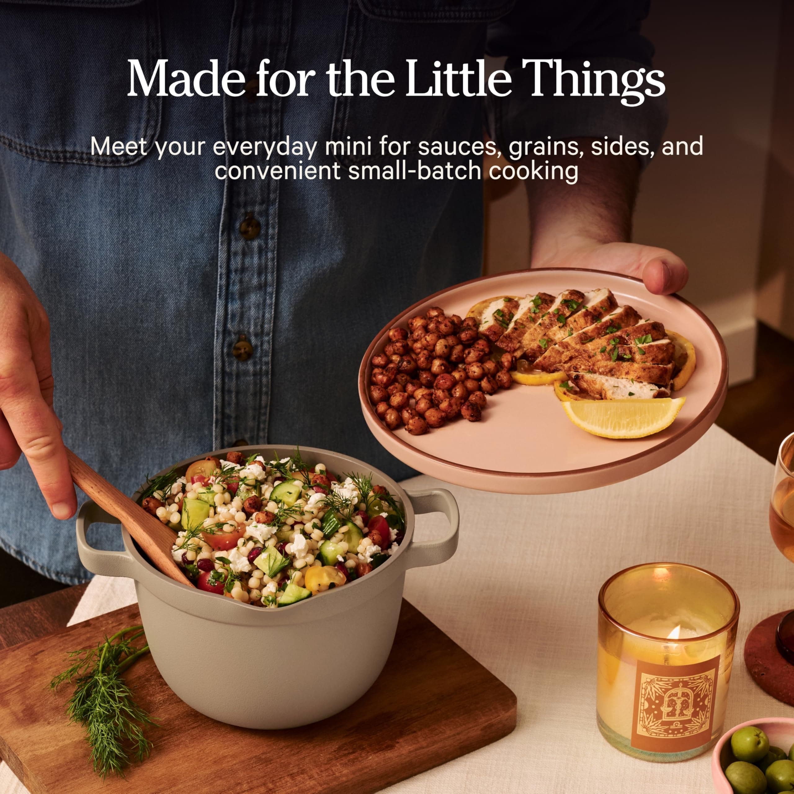 Our Place Petite Perfect Pot, 1.75 Qt Ceramic Nonstick Sauce Pot with Lid, view 7