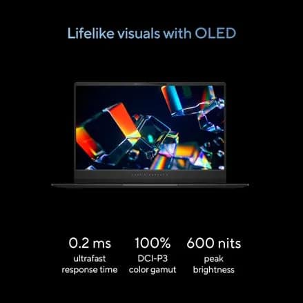 ASUS Vivobook S 16 OLED Laptop 2025 16” 2880 x 1800 120hz Intel Core Ultra 9 285H, Intel Arc Graphics, 16GB LPDDR5, 2TB SSD, Single-Zone RGB Backlit KB, Wi-Fi 7, Bluetooth 5.4, Windows 10 Pro, view 3