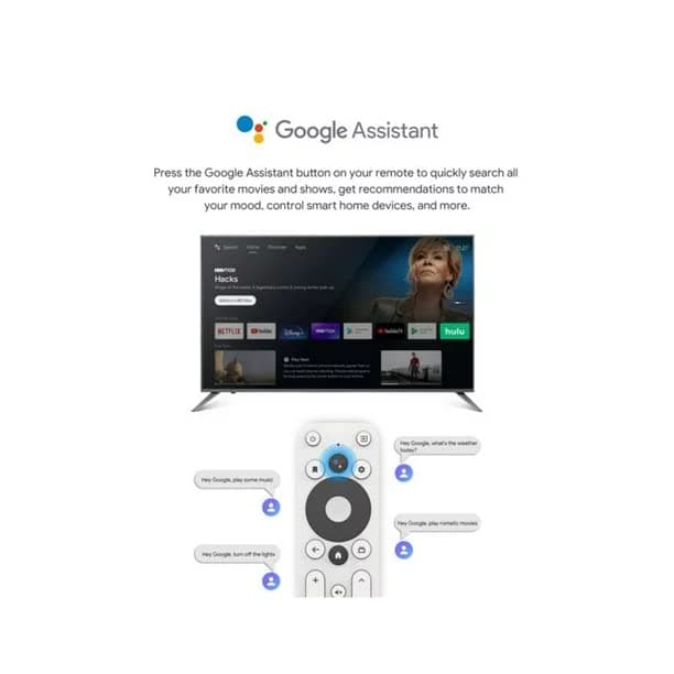 ONN Android TV 4K UHD Streaming Device with Voice Remote Control Google Assistant & High Speed HDMI Cable (100026240) Black, view 8