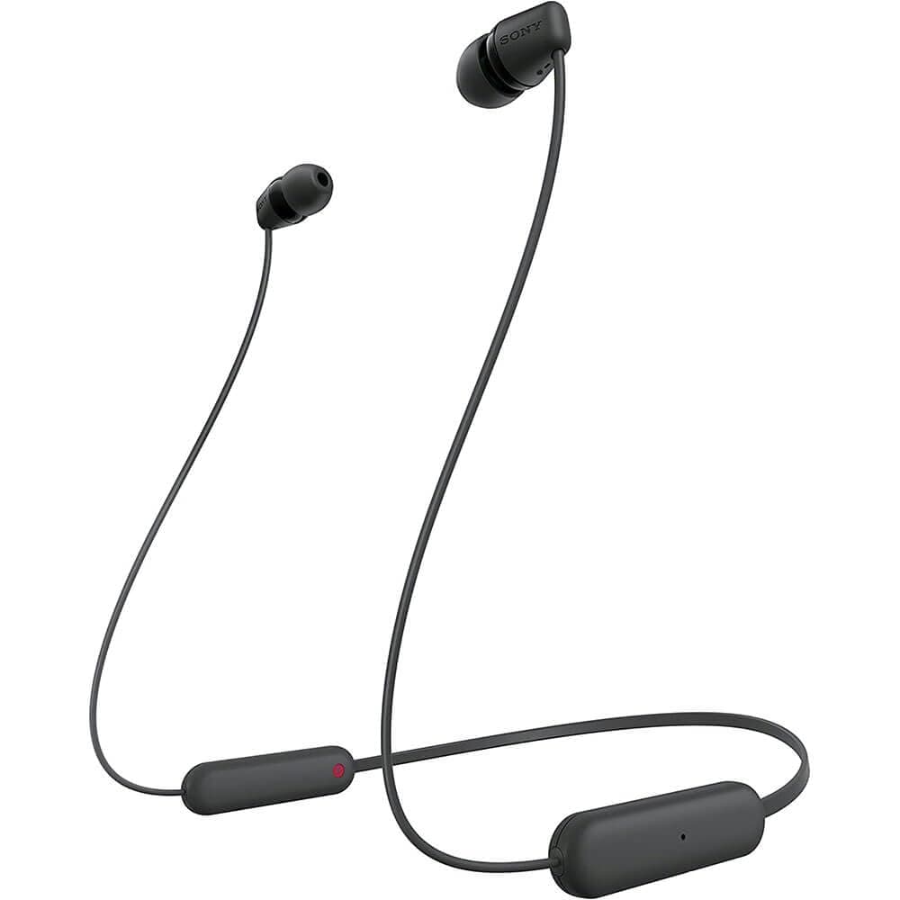 Sony WI-C100 Wireless in-Ear Bluetooth Headphones with Built-in Mic, Black