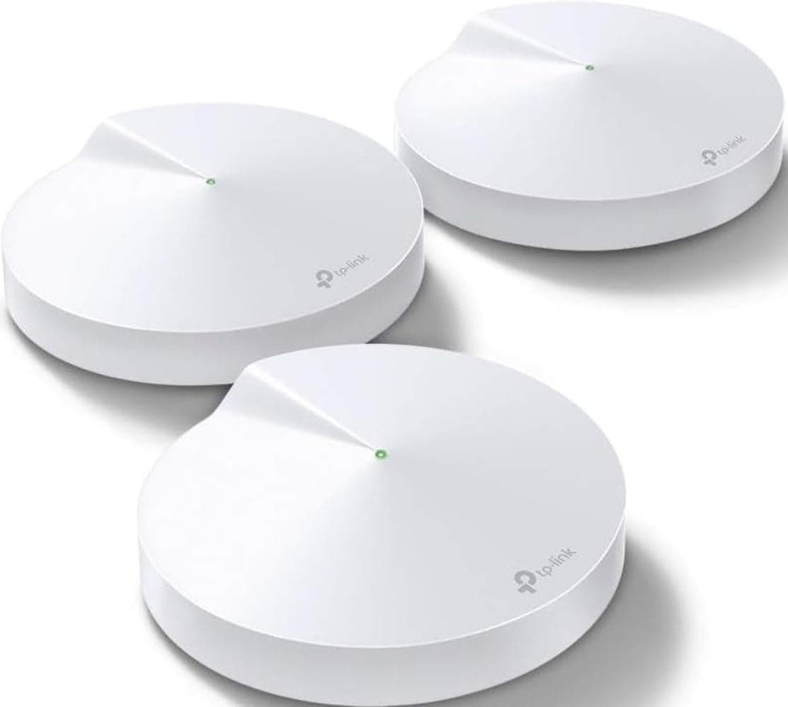 TP-Link Deco M5 Mesh WiFi System - Up to 5,500 sq. ft. Whole Home Coverage and 100+ Devices,WiFi Router/Extender Replacement, Anitivirus, 3-Pack