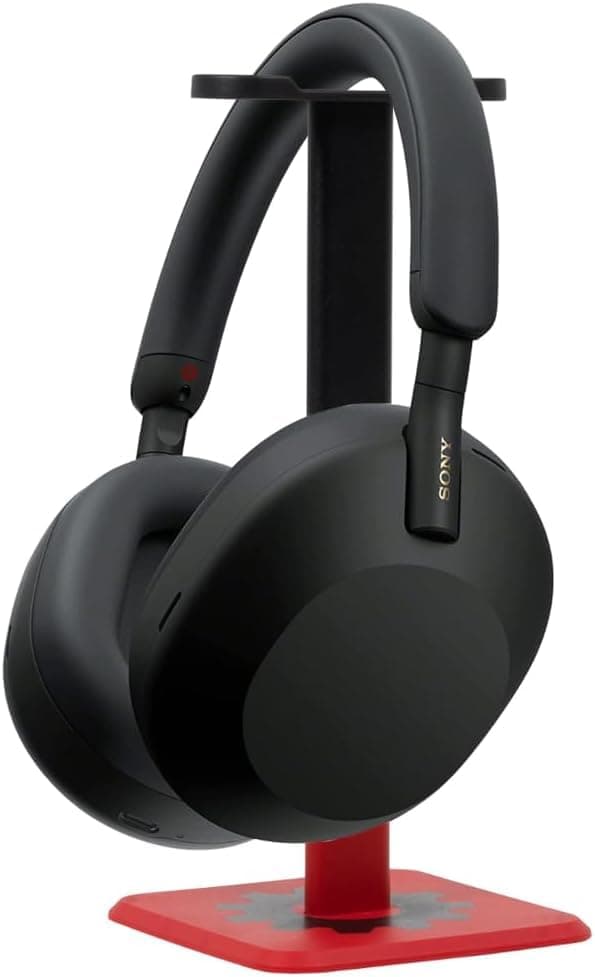 Sony WH1000XM5/B Wireless Noise Canceling Headphones (Black) Bundle with Deco Gear Pro Audio Headphone Stand + Microfiber Cleaning Cloth, view 2