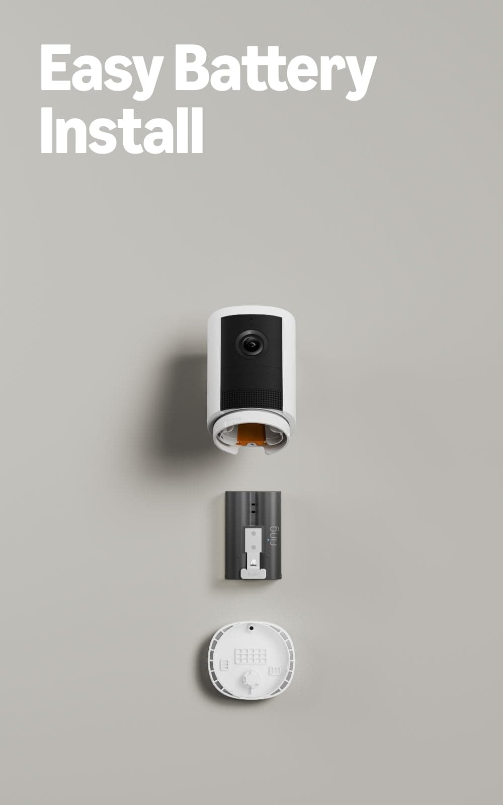 Ring Outdoor Cam 2K (newest model), Battery, Home or business security, Wide-Angle Retinal 2K Video, 6x Enhanced Zoom, Night Vision, White, view 5