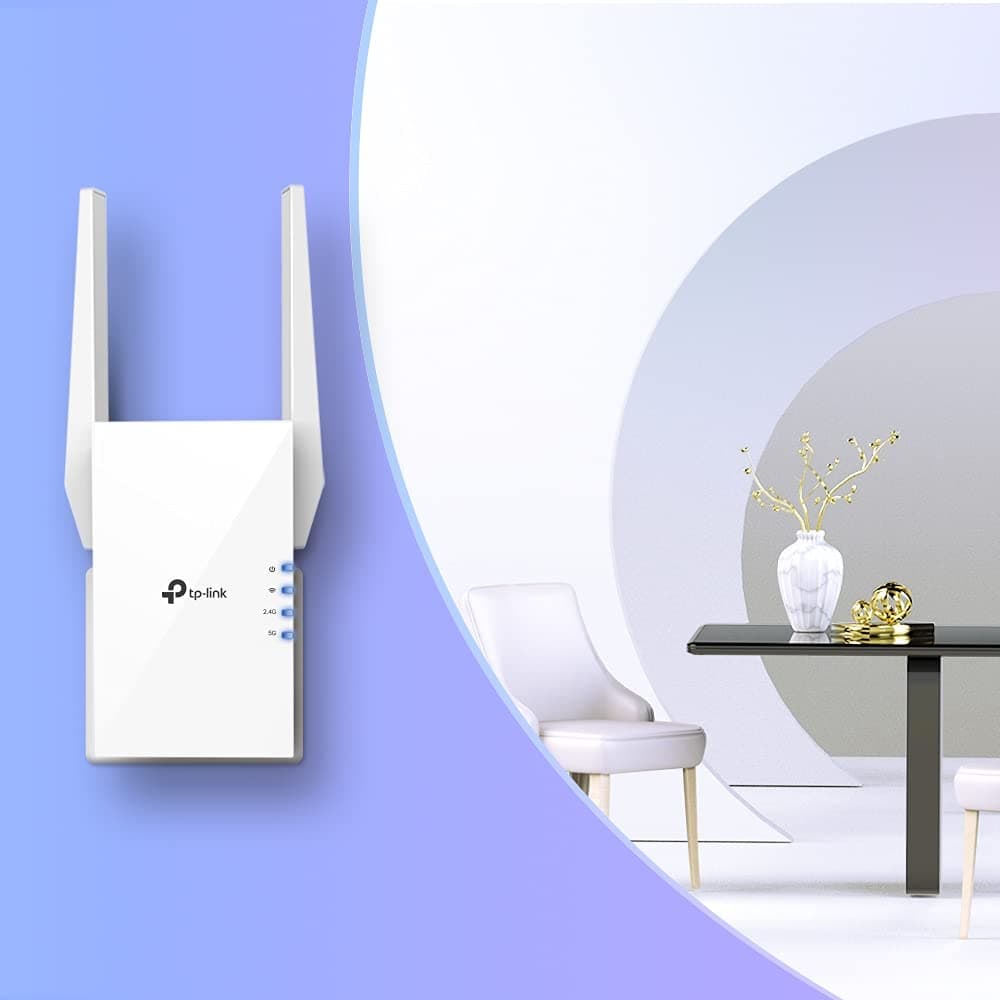 TP-Link AX1500 WiFi 6 Extender, Up to 1500Mbps, Next-Gen Dual Band WiFi Booster, WiFi Repeater with Gigabit Port, Access Point Mode, 2 External Antennas, Easy Set-Up, OneMesh Compatiable(RE505X), view 2