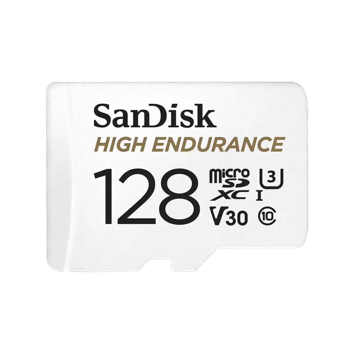 SANDISK 128GB High Endurance Video microSDXC Card with Adapter for dash cam and home monitoring systems - C10, U3, V30, 4K UHD, Micro SD Card - SDSQQNR-128G-GN6IA
