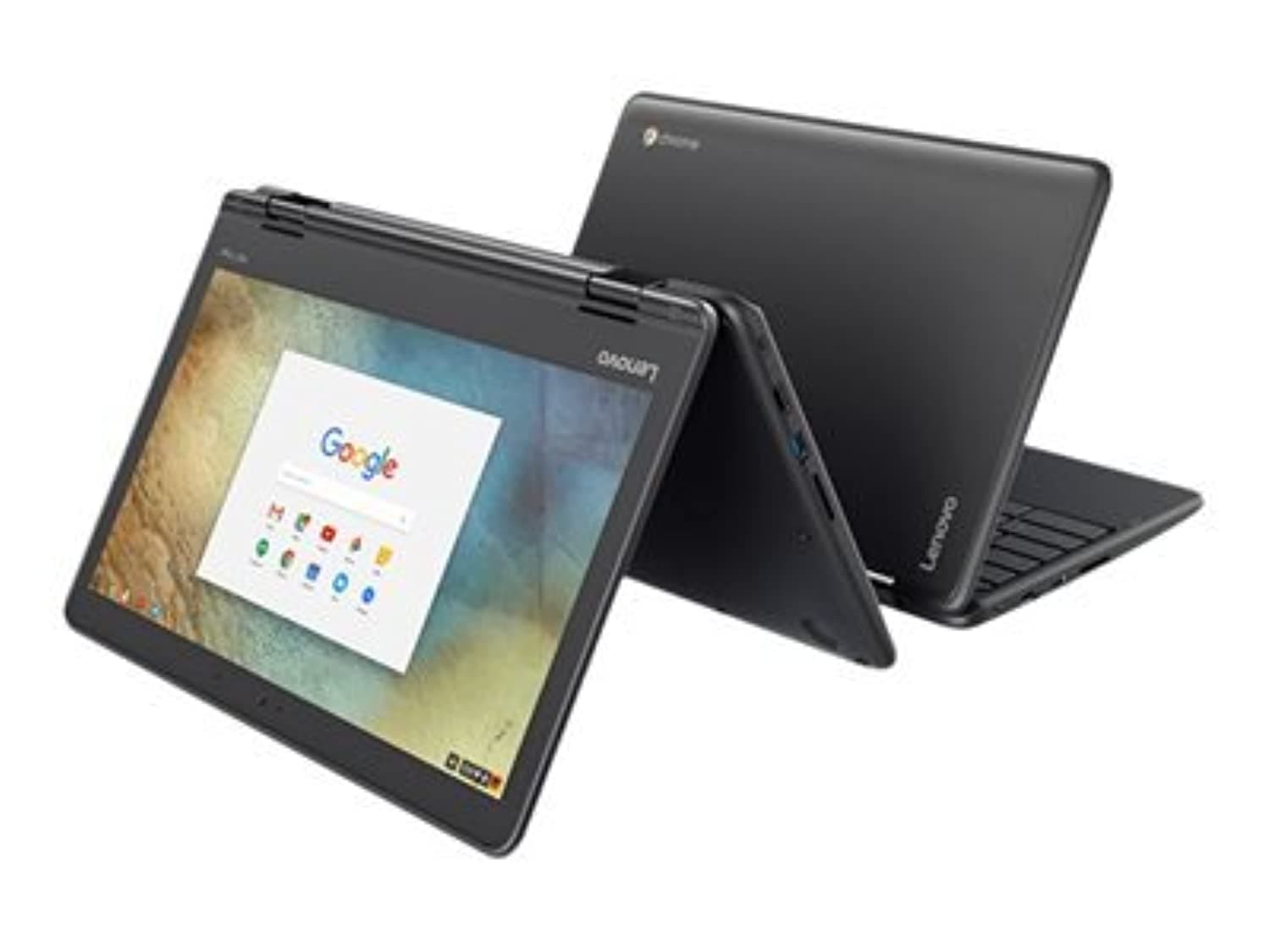 Lenovo 11.6" 300e Chromebook Touchscreen LCD 2 in 1- MediaTek M8173C Quad-core 2.1GHz 4GB LPDDR3 32GB Flash Memory Chrome OS Model 81H00000US (Renewed), view 4