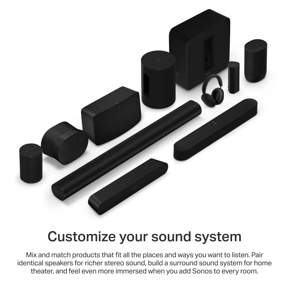 Sonos Beam Gen 2 - Black - Soundbar with Dolby Atmos, view 8