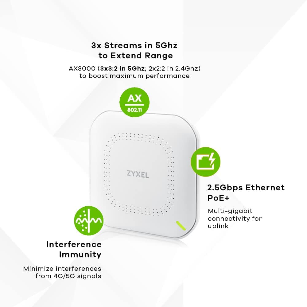 Zyxel WiFi 6 Wireless Access Point AX3000 | 2.5G | PoE+ | NWA50AXPRO, view 4