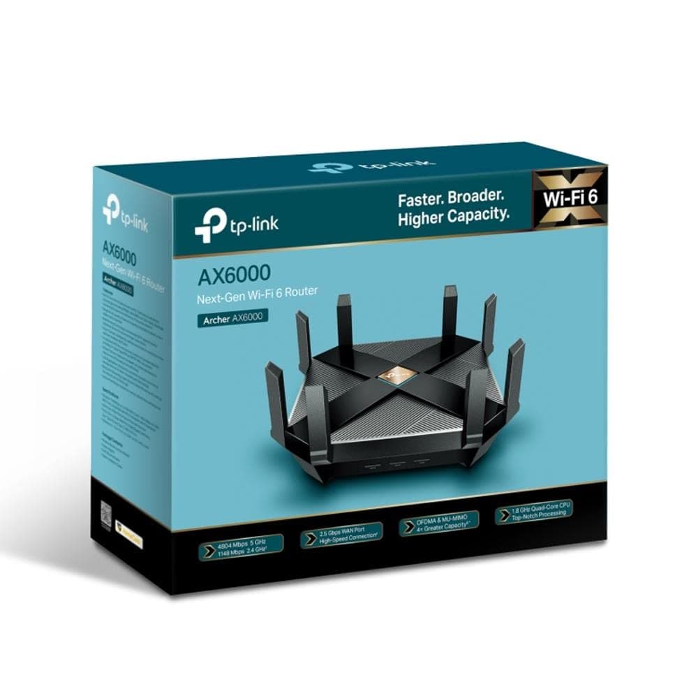 TP-Link AX6000 WiFi 6 Router(Archer AX6000) -802.11ax Wireless 8-Stream Gaming Router, 2.5G WAN, 8 Gigabit LAN Ports, MU-MIMO, 1.8GHz Quad-Core CPU, view 6