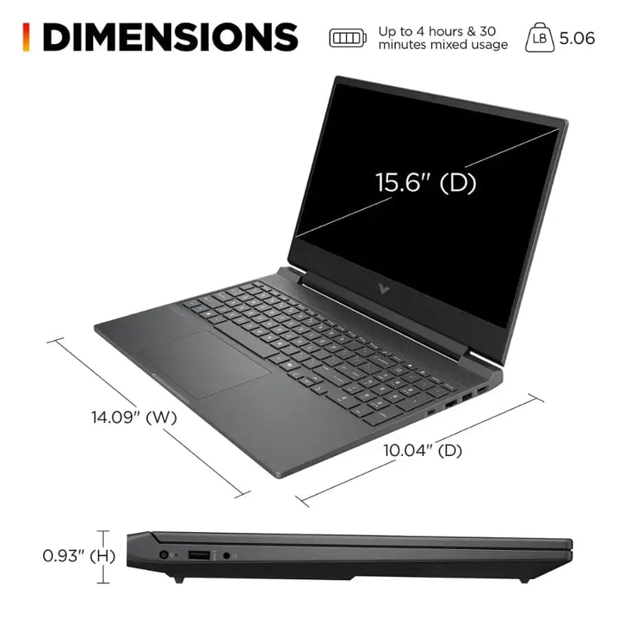 HP Victus 15-fa2013dx 15.6" Full HD 144Hz Gaming Laptop, Intel Core i5, view 4