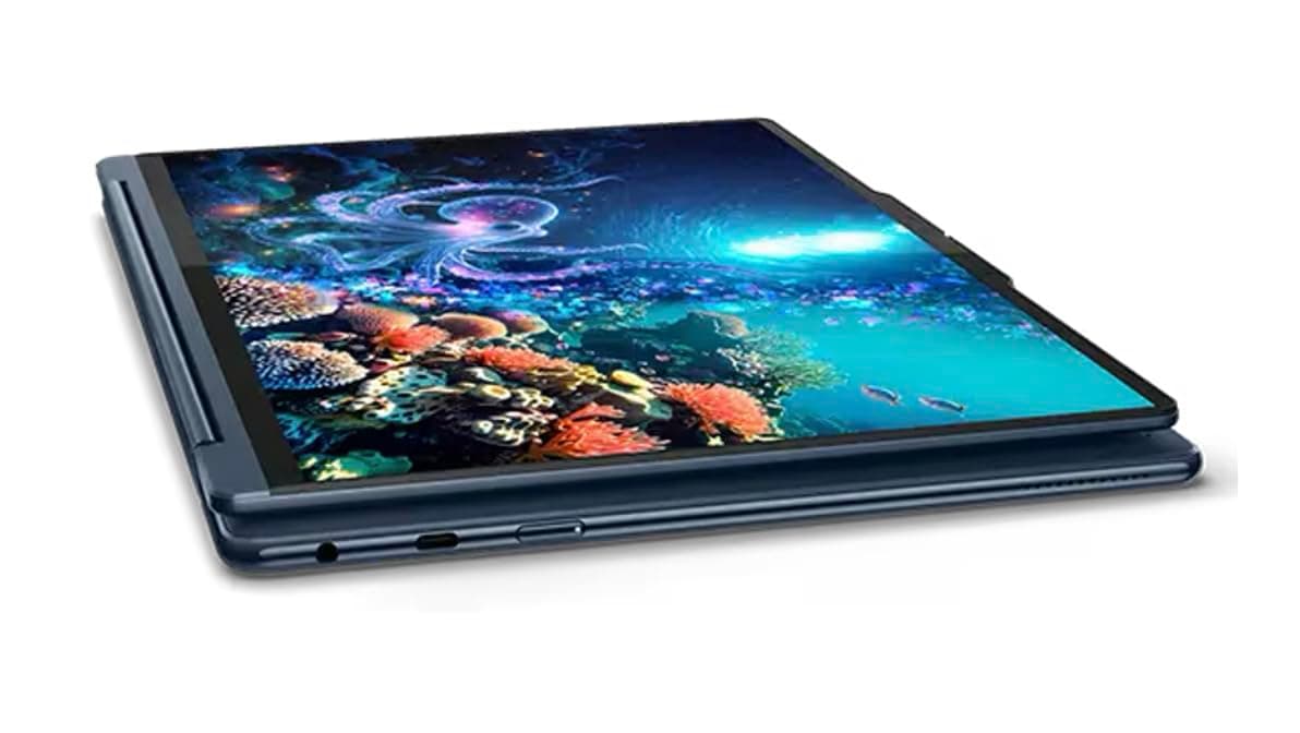 Lenovo Yoga 9i Aura Edition HIGH Performance 2-in-1 Laptop 14.0" Touchscreen OLED 2.8K Display (Intel Ultra 7-258V, 32GB LPDDR5X, 1TB SSD, Backlit KB, Fingerprint, Win11Pro) w/DKZ USB Port Expander, view 6