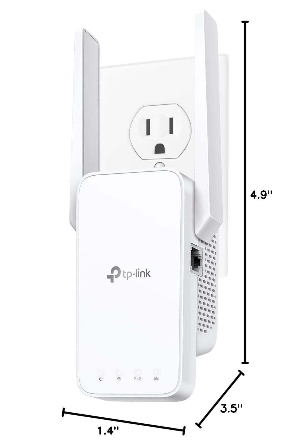 TP-Link AC1200 WiFi Extender - 1.2Gbps Home Signal Booster, Dual Band 5GHz/2.4GHz, Up to 1600 Sq.ft and 32 Devices, EasyMesh Compatible, One Ethernet Port (RE315), view 8