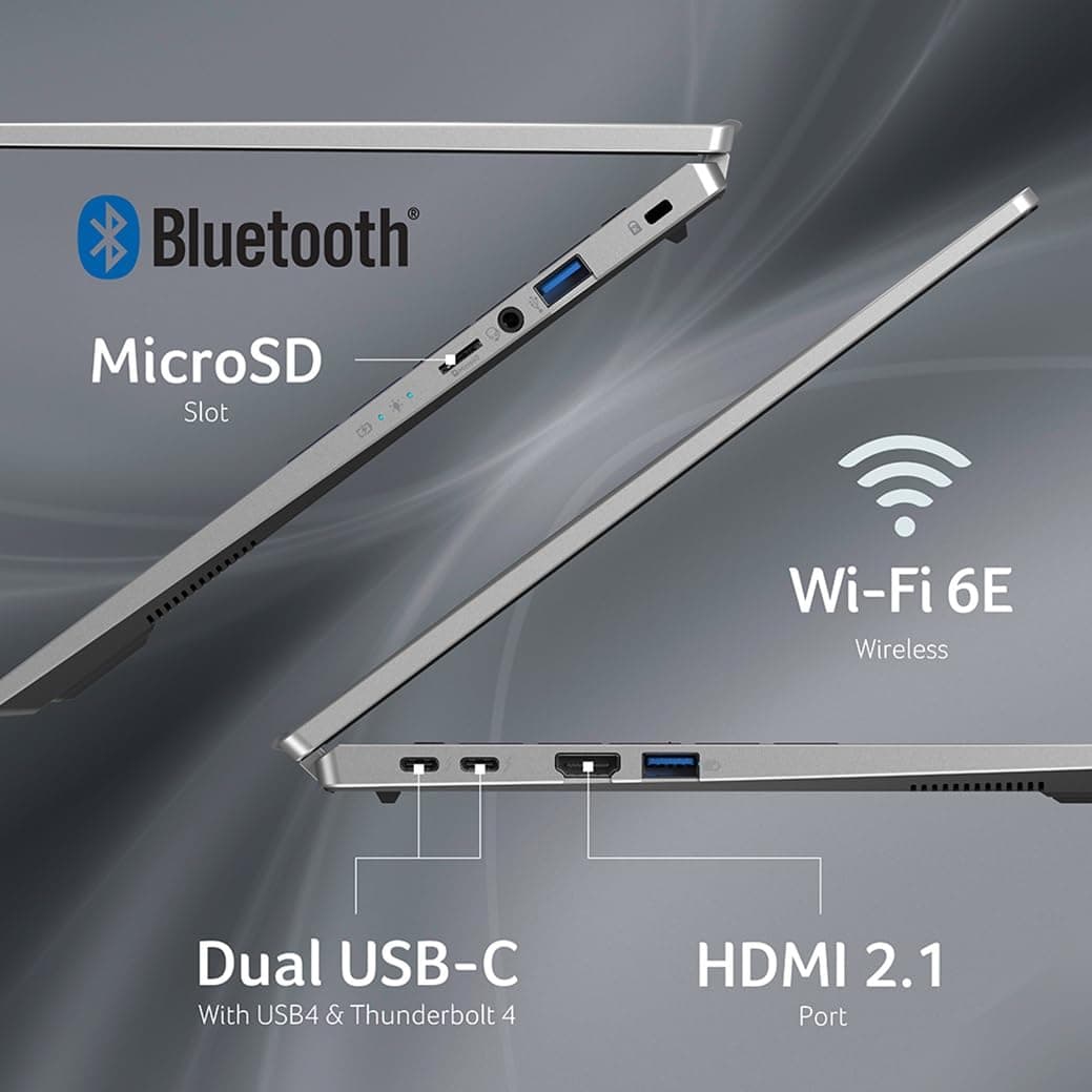 acer Swift Go 14 Intel Evo Thin & Light Laptop | 14" OLED 2880 x 1800 90Hz Display | Unlock AI Experiences | Intel Core Ultra 5 Processor 125H | Intel ARC | 16GB LPDDR5X | 512GB SSD | SFG14-72-53BP, view 13