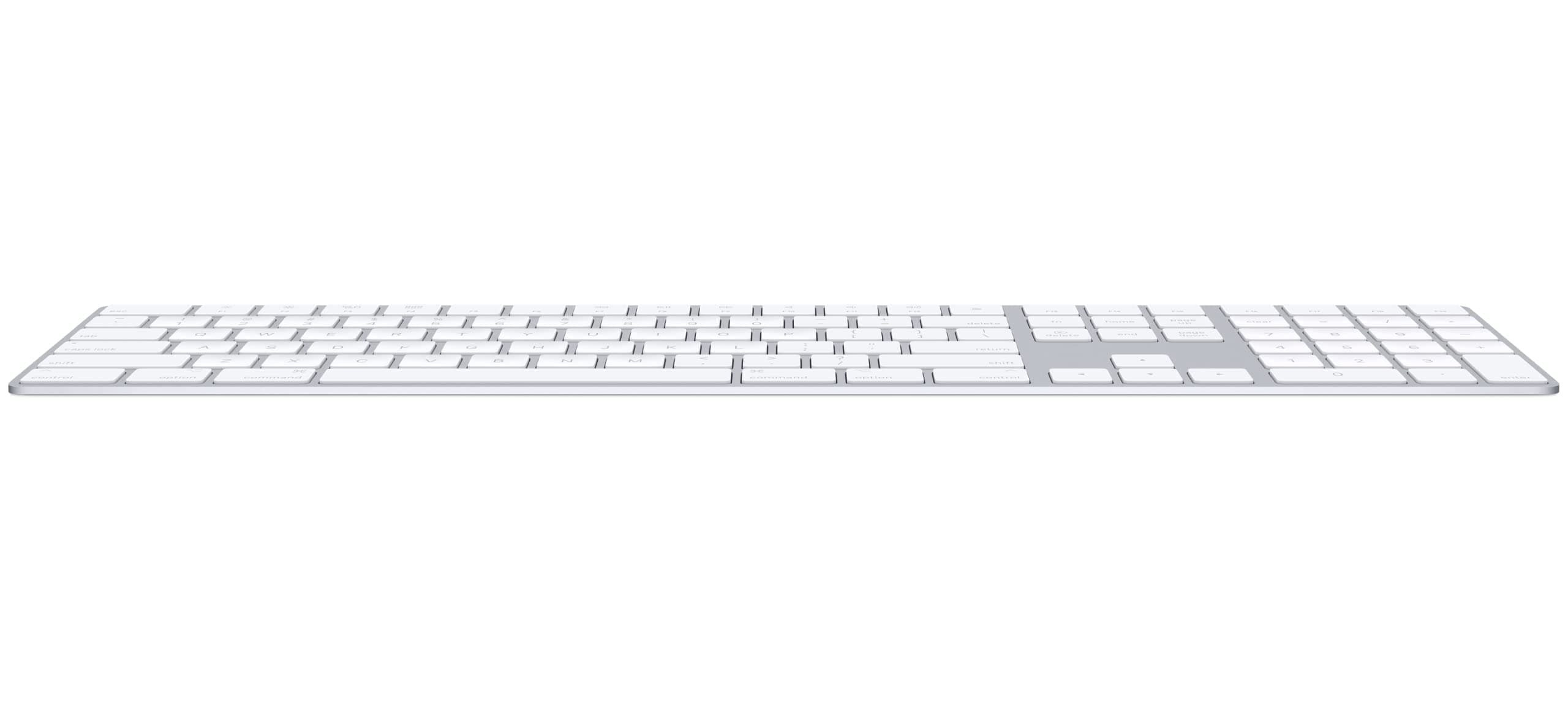 Apple Magic Keyboard with Numeric Keypad: Wireless, Bluetooth, Rechargeable. Works with Mac, iPad, or iPhone; US English - White, view 2