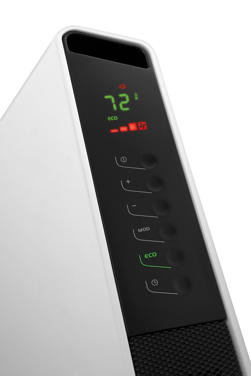 DeLonghi Convection Panel Heater, Full Room Quiet 1500W, portable electric heater is freestanding/easily wall mounted. Energy Saving, quick heat distribution, timer, white, HCX9115E, view 12