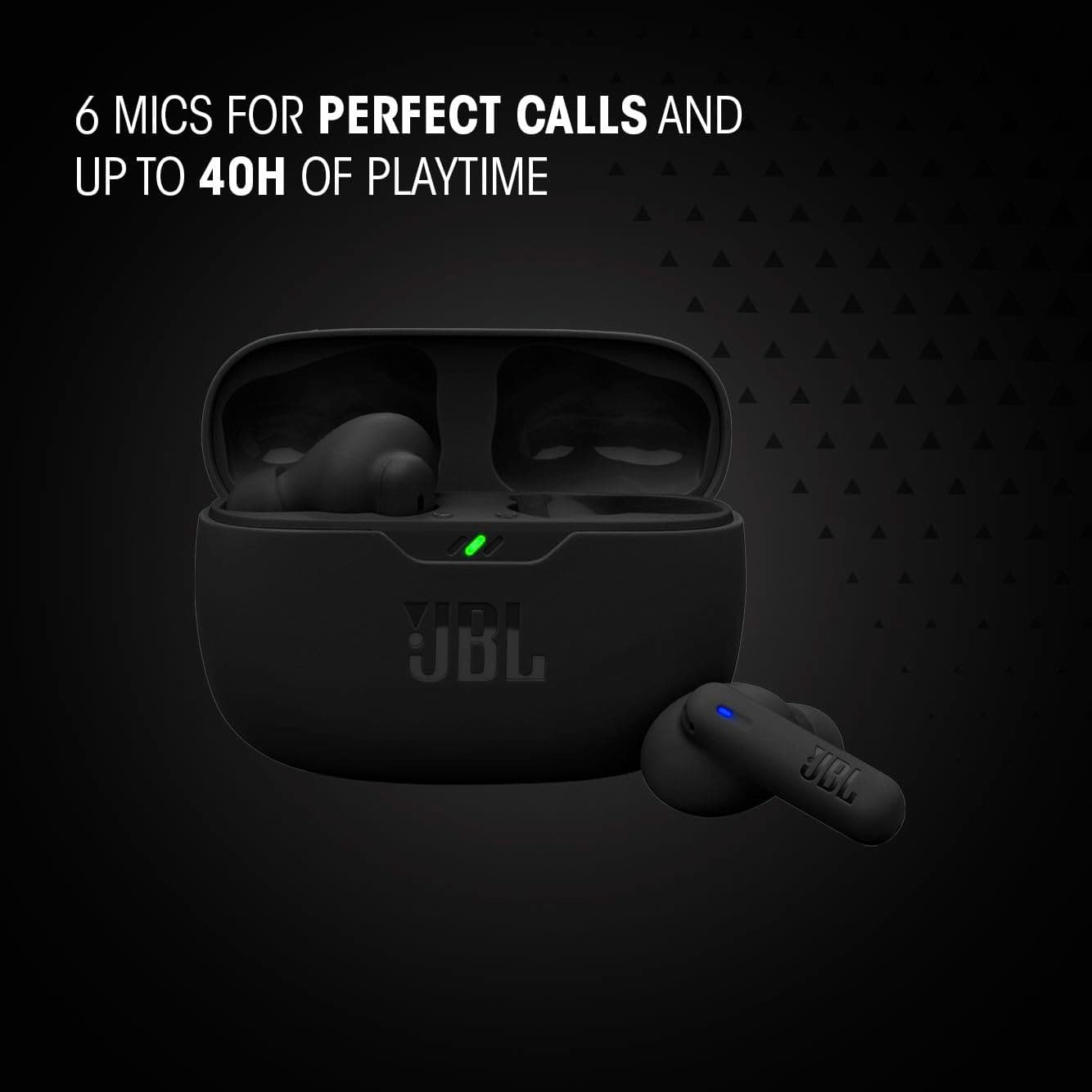 JBL Vibe Beam 2 - Noise Cancelling Earbuds - Black, view 6