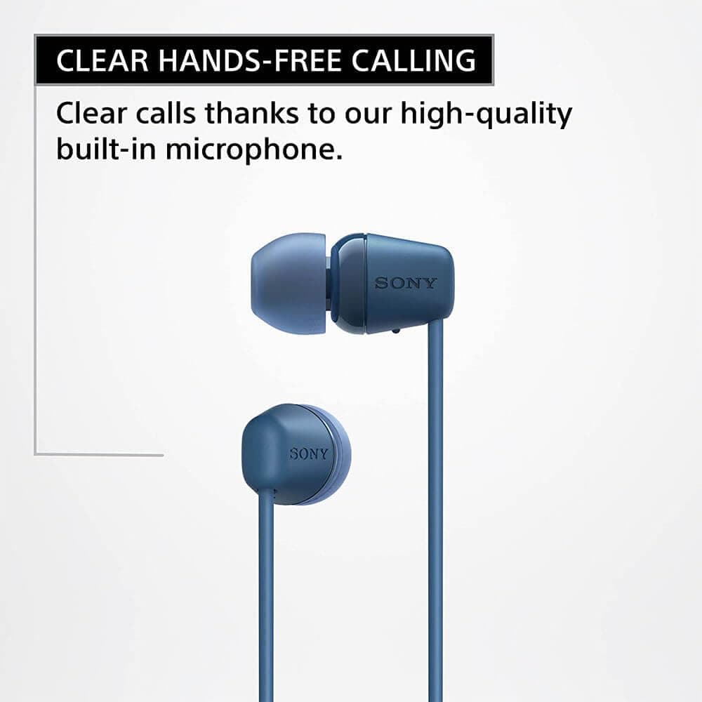 Sony WI-C100 Wireless in-Ear Bluetooth Headphones with Built-in Mic, Black, view 5