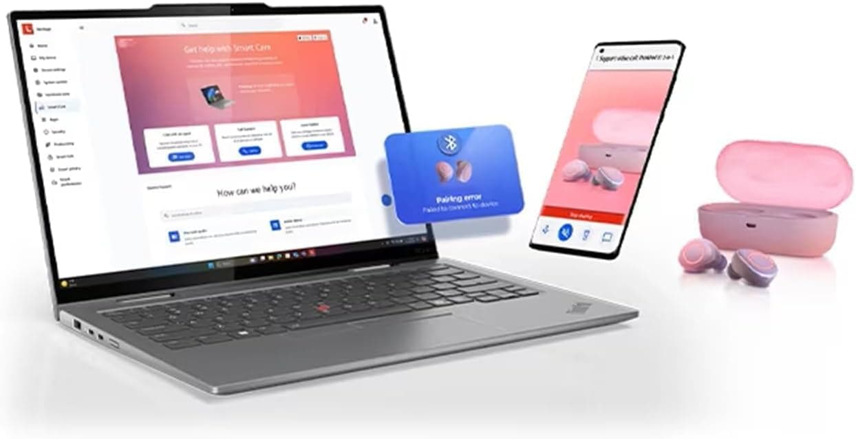 Lenovo ThinkPad X1 2-in-1 Gen 10 Aura Edition Laptop with Intel Core Ultra 7 255U Processor, 14” WUXGA Touchscreen Display, 16GB LPDDR5X-8400MT/s, 1TB SSD, FHD Cam, and Win 11 Pro, view 6
