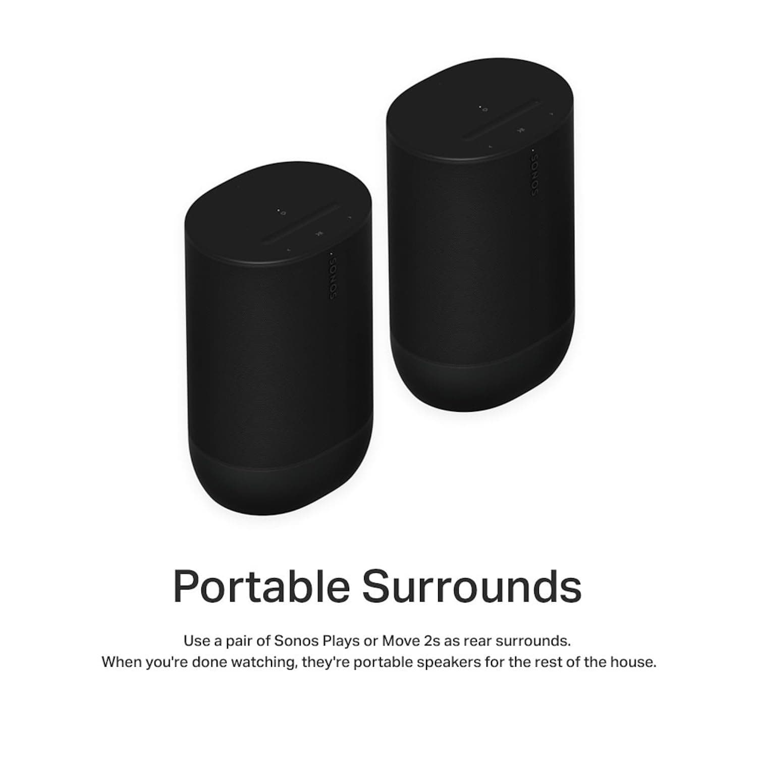 Sonos Move 2 - Black - Wireless Portable Bluetooth Speaker, view 9