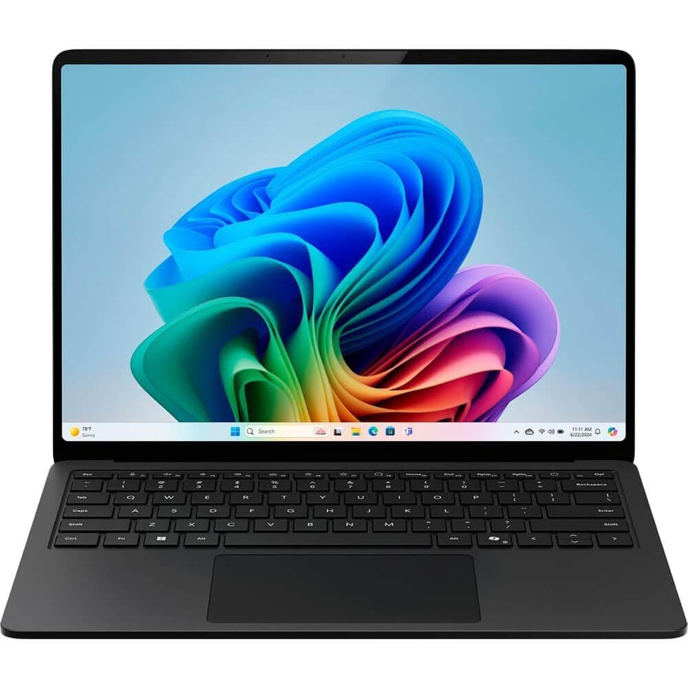 Microsoft Surface Laptop (2024), Windows 11 Copilot+ PC, 13.8" Touchscreen Display, Snapdragon X Elite (12 core), 16GB RAM, 1TB SSD Storage, Black