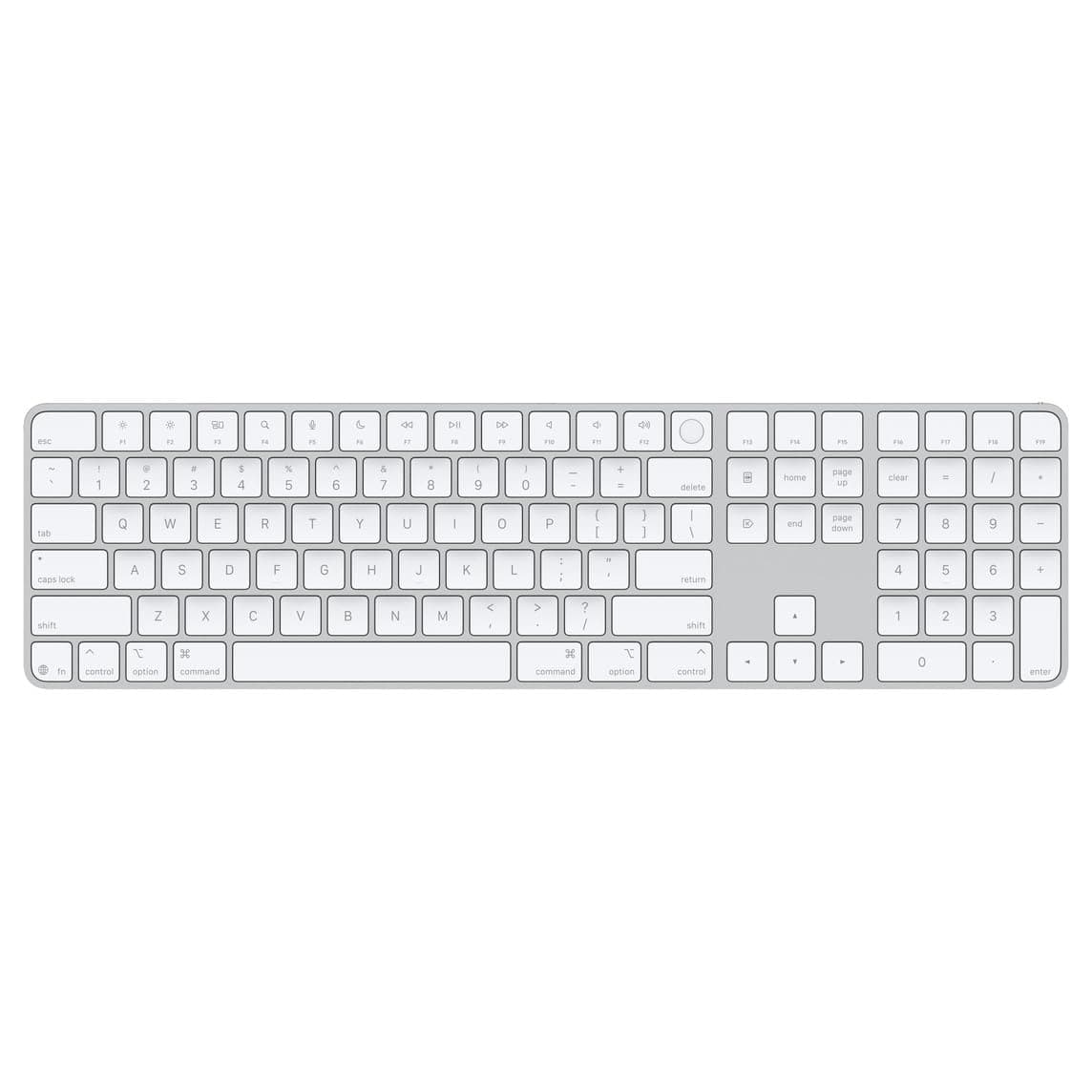Apple Magic Keyboard with Touch ID and Numeric Keypad for Mac Models with Apple Silicon - US English - White Keys, Bluetooth, Bluetooth