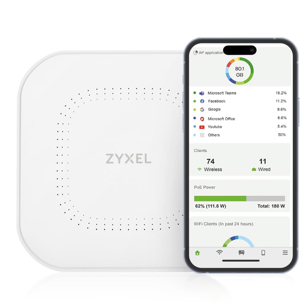 Zyxel WiFi 6 Wireless Access Point AX3000 | 2.5G | PoE+ | NWA50AXPRO