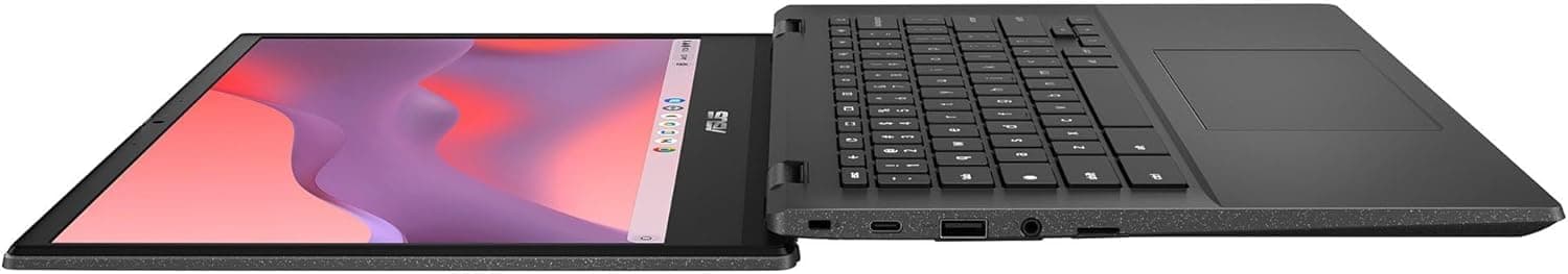 ASUS Chromebook 14" Student Laptop FHD IPS Display, 8-Core MediaTek Kompanio 520 Processor, 4GB RAM, 192GB Storage, Long Battery Life, WiFi 6, USB C, Chrome OS, Gravity Gray, view 5