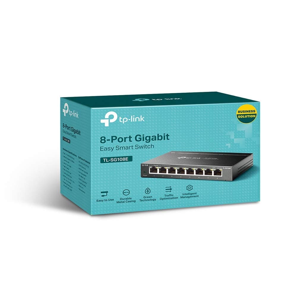 TP-Link 8 Port Gigabit Switch | Easy Smart Managed | Plug & Play | Desktop/Wall-Mount | Sturdy Metal w/ Shielded Ports | Support QoS, Vlan, IGMP and LAG (TL-SG108E), view 9