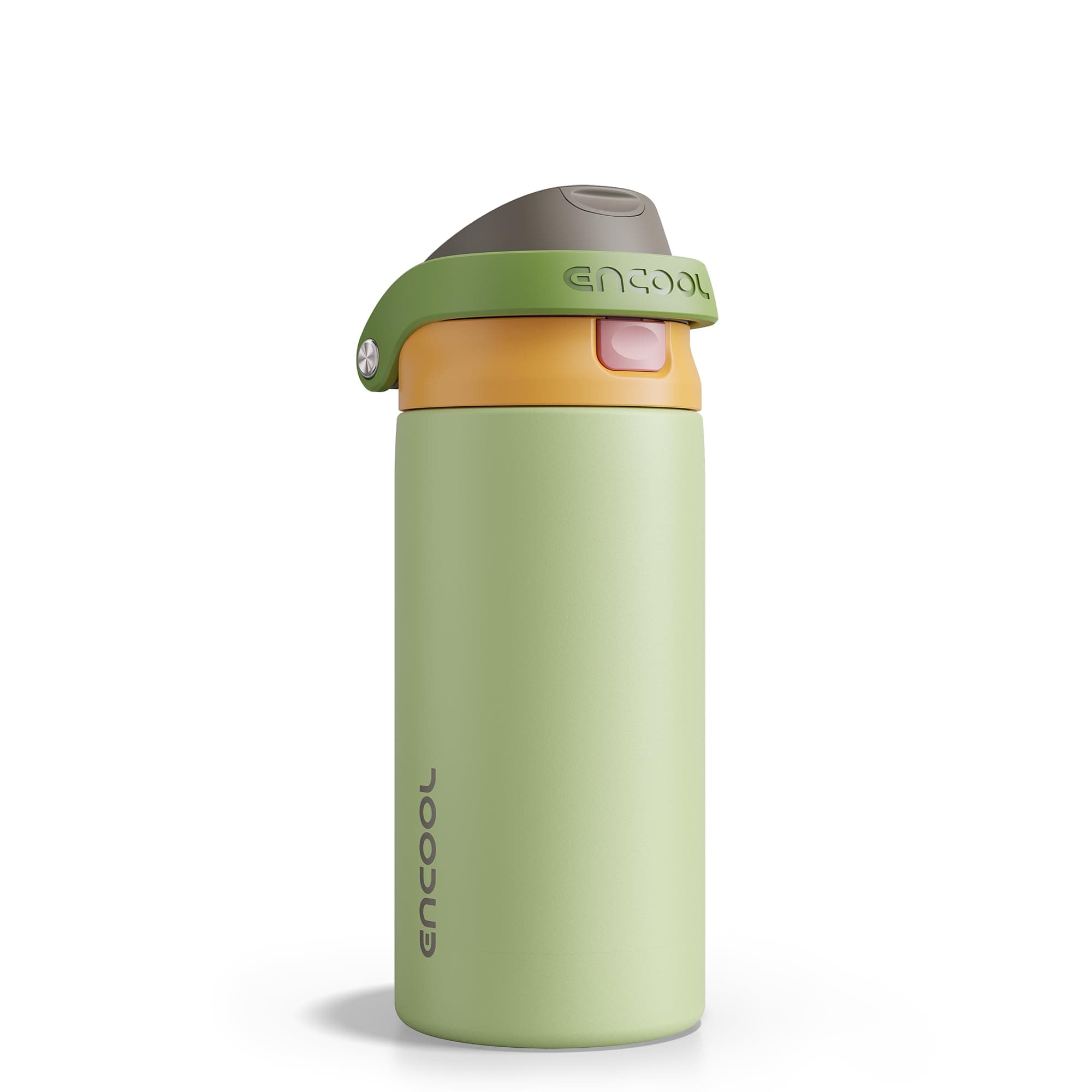 ENCOOL Leakproof Insulated Water Bottle with Straw Dual-Sip Water Bottle Bag-Safe Design for Work, Commute & Gym – Keeps Drinks Cold All Day, 18 oz, Sage Green, TickClip Clip verdict