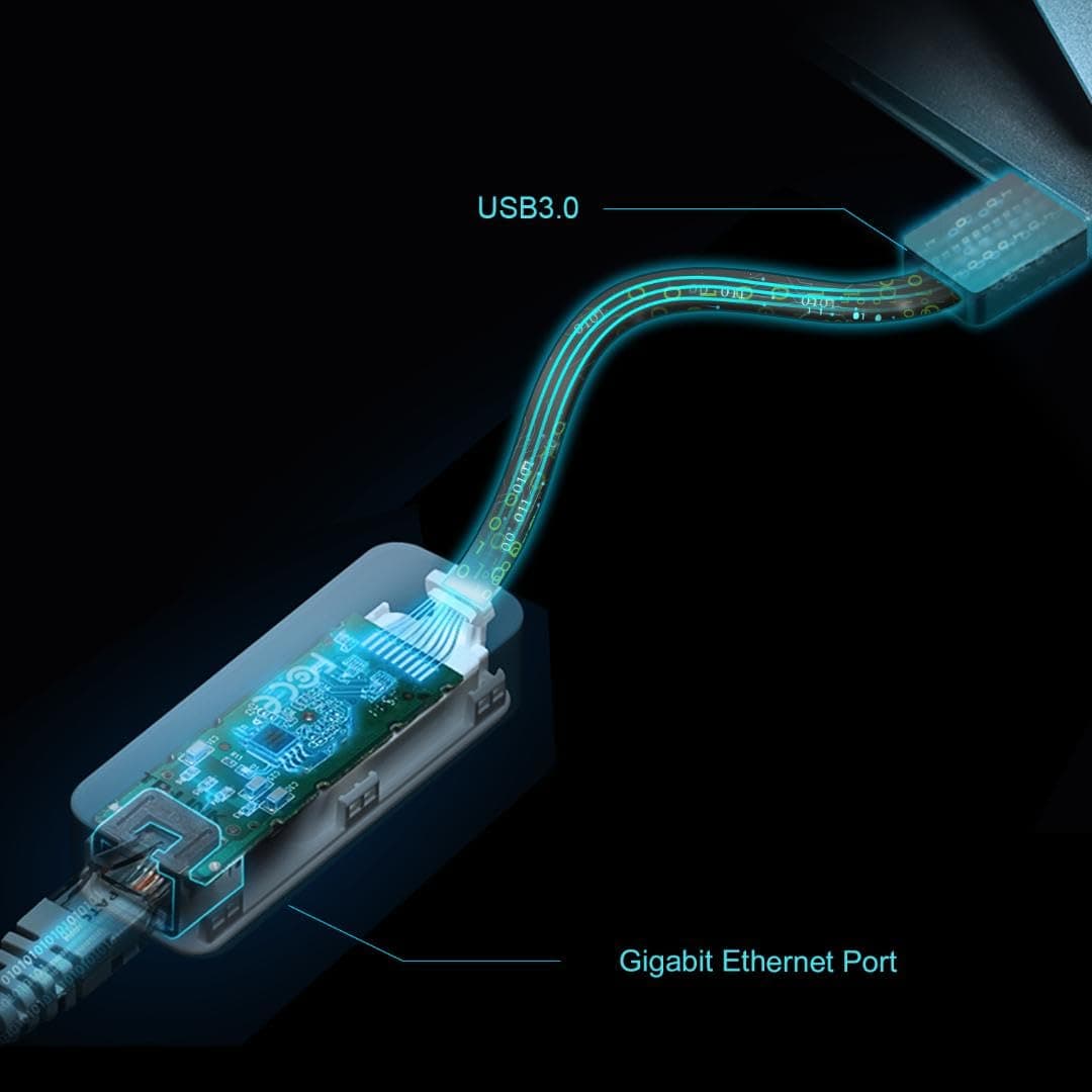 TP-Link USB to Ethernet Adapter (UE306), Supports Nintendo Switch, 1Gbps Gigabit RJ45 to USB 3.0 Network Adapter, Foldable & Portable Design, Plug and Play, Compatible with Windows, macOS, and Linux, view 4