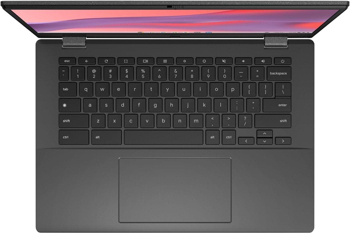 ASUS Chromebook 14" Student Laptop FHD IPS Display, 8-Core MediaTek Kompanio 520 Processor, 4GB RAM, 192GB Storage, Long Battery Life, WiFi 6, USB C, Chrome OS, Gravity Gray, view 8