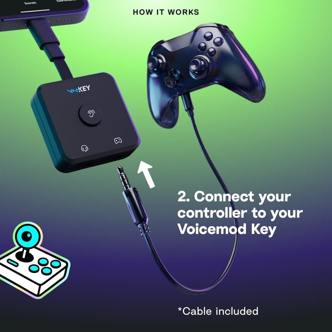 Voicemod Key AI Voice Changer | Compatible PS5, Xbox, Quest, Device Only, view 5