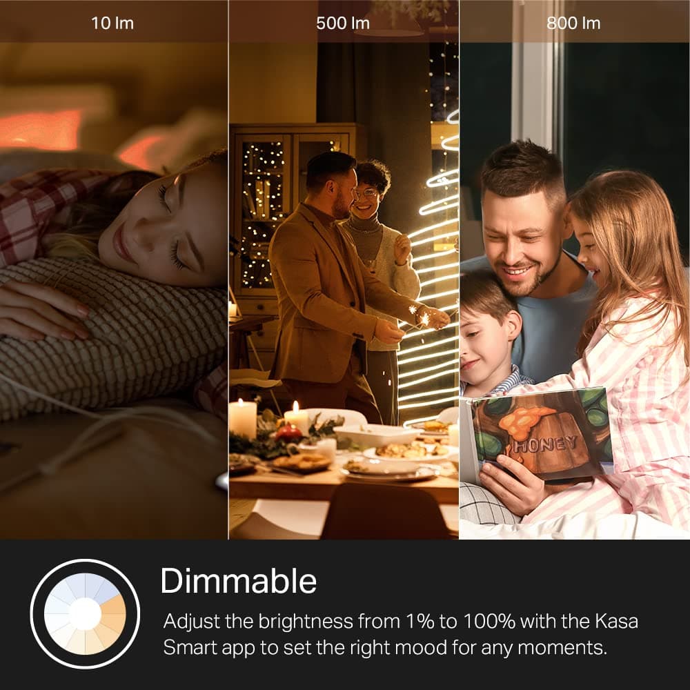 Kasa Multicolor Dimmable Wi-Fi Smart Bulb, A19, KL125, view 11