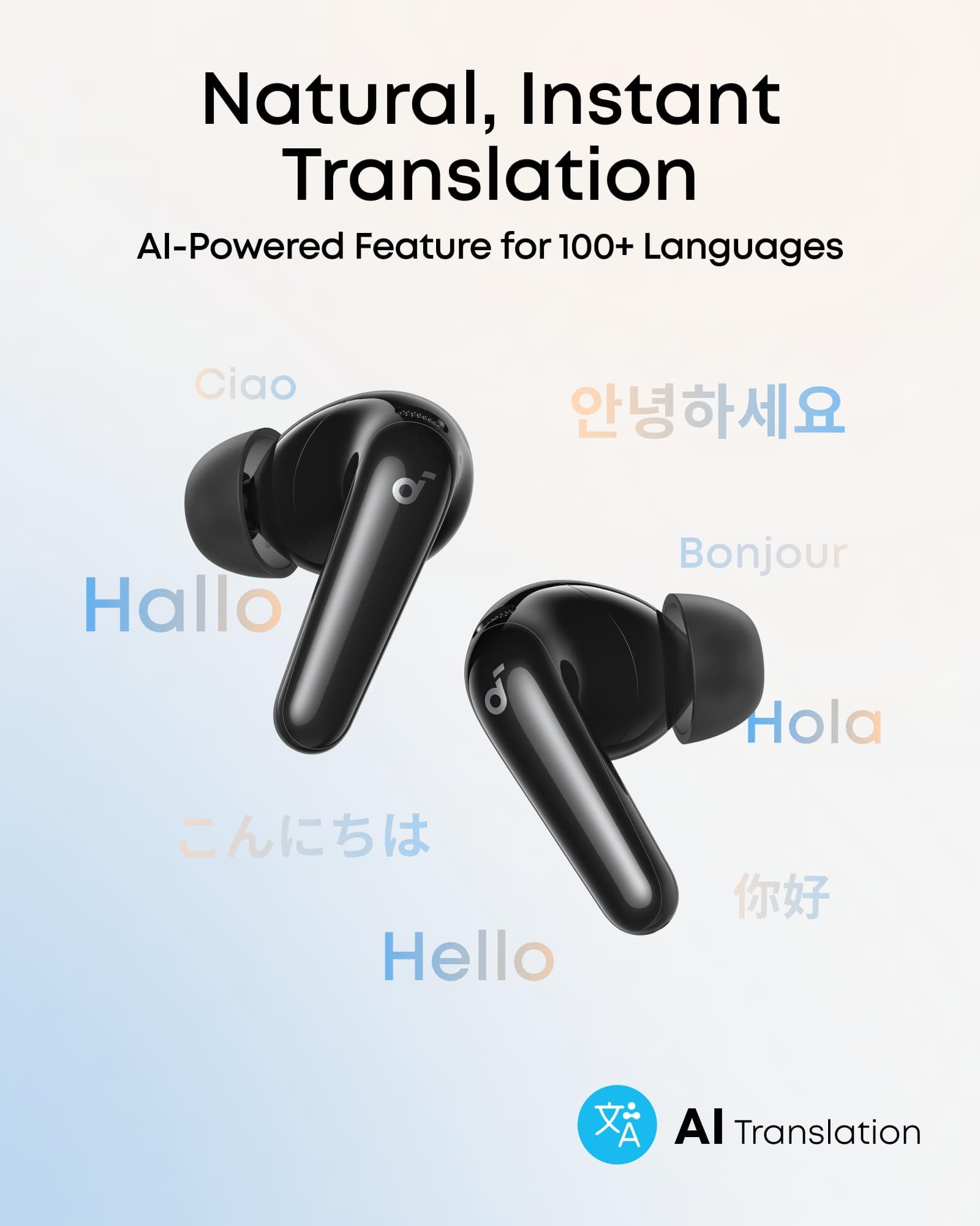 Soundcore P31i by Anker Translation Earbuds with Real-Time Adaptive ANC, view 4