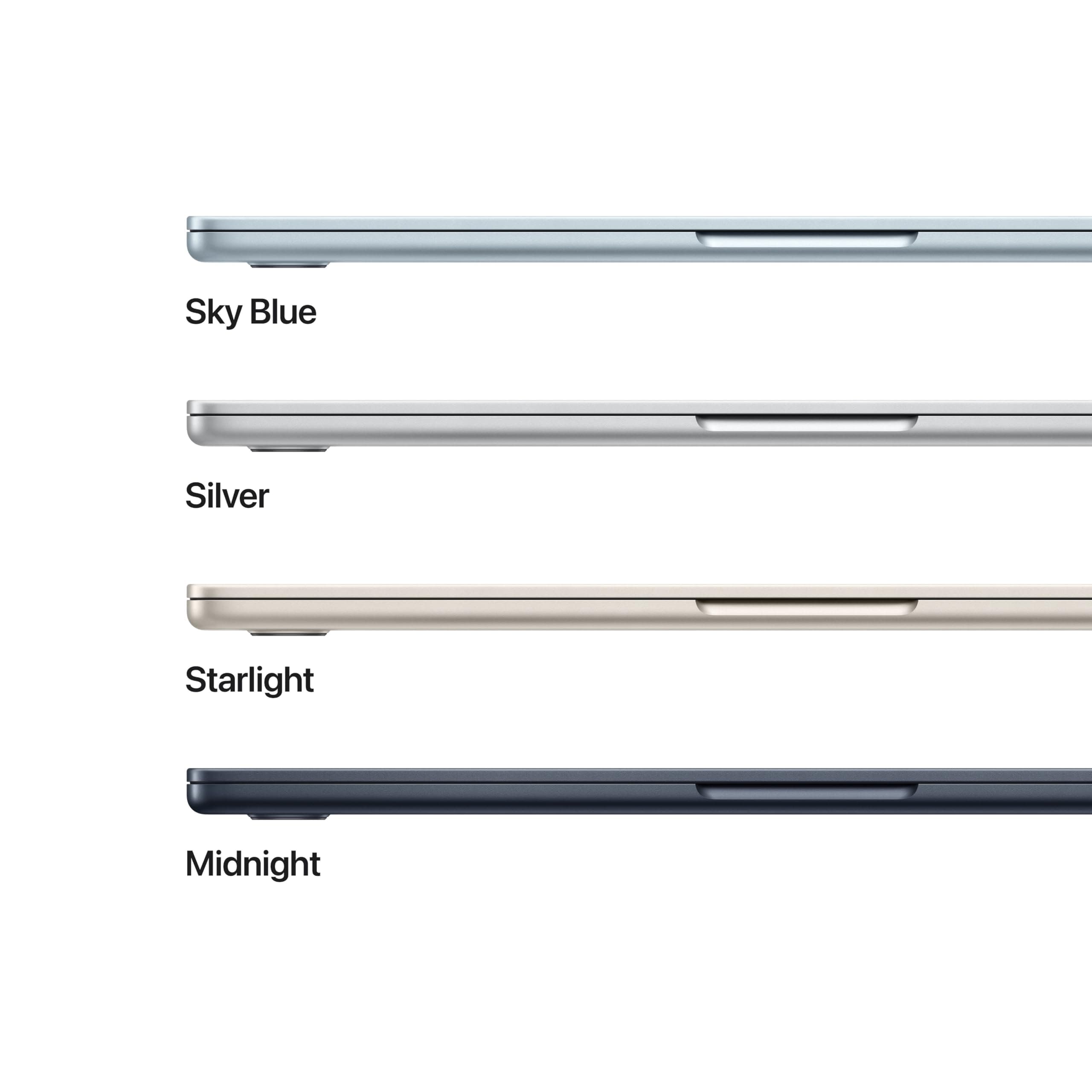 Apple 2026 MacBook Air 13-inch Laptop with M5 chip: Built for AI, 13.6-inch Liquid Retina Display, 16GB Unified Memory, 512GB SSD, 12MP Center Stage Camera, Touch ID, Wi-Fi 7; Midnight, view 3