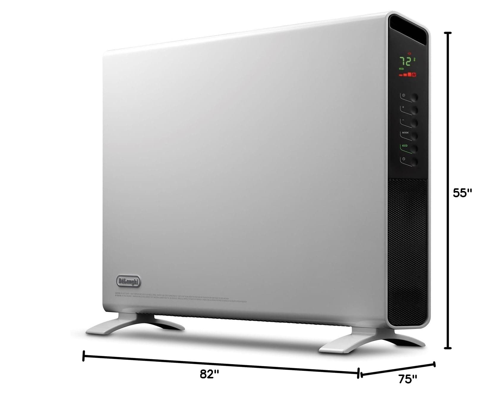 DeLonghi Convection Panel Heater, Full Room Quiet 1500W, portable electric heater is freestanding/easily wall mounted. Energy Saving, quick heat distribution, timer, white, HCX9115E, view 10