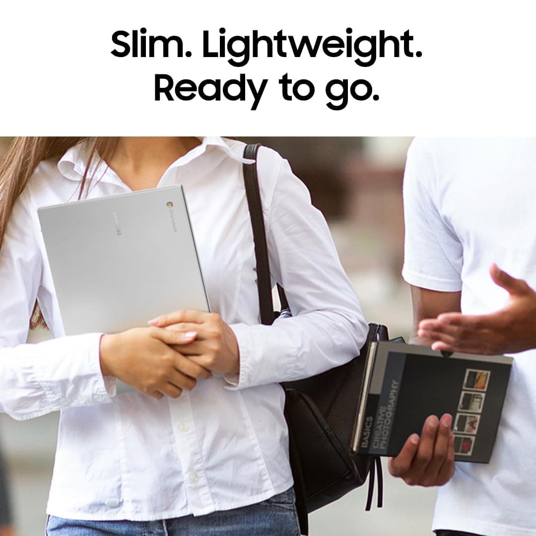 Samsung 14" Galaxy Chromebook Go Laptop PC Computer, Intel Celeron N4500 Processor, 4GB RAM, 64GB Storage, ChromeOS, XE340XDA-KA2US, Student Laptop, Silver, view 5