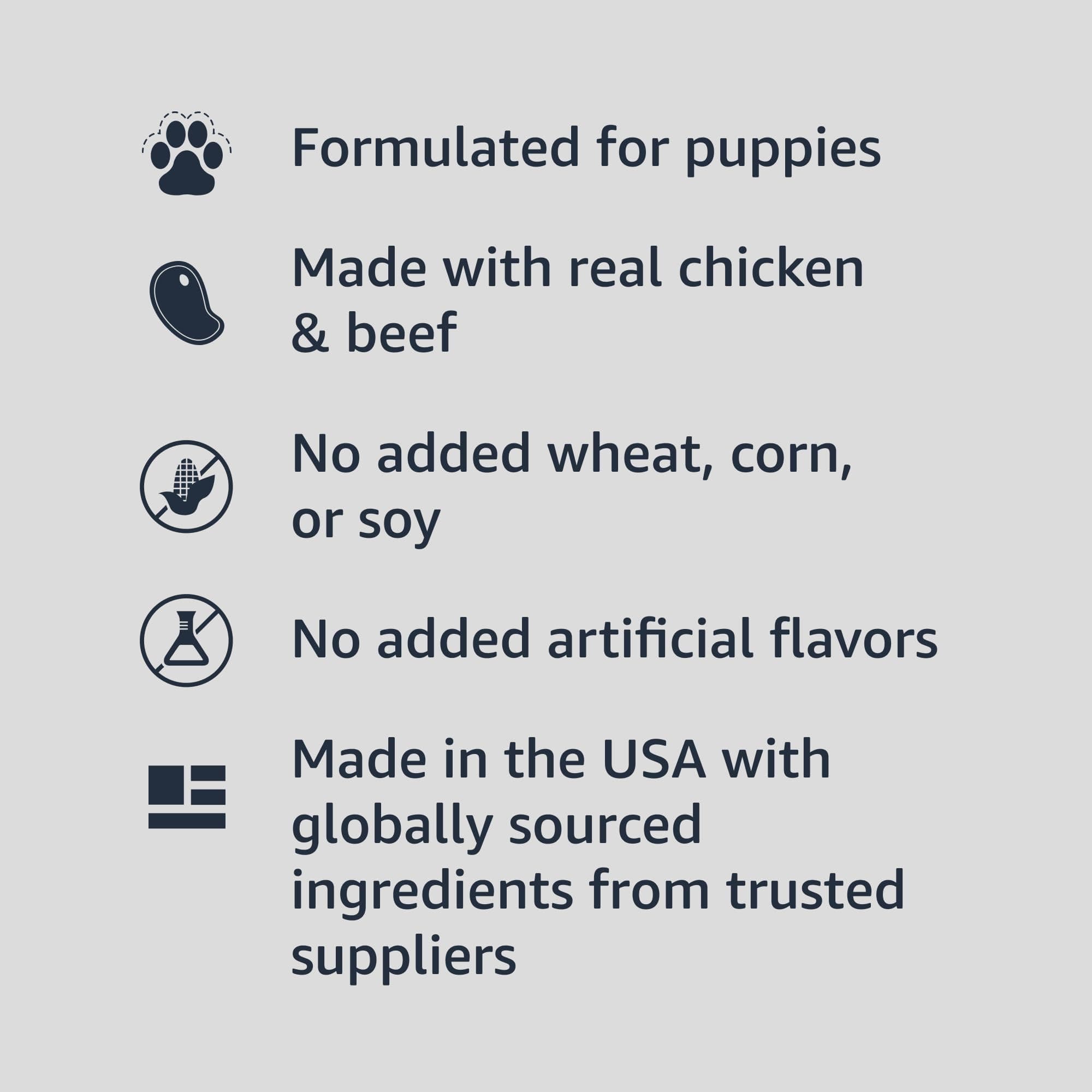 Amazon Basics Puppy Chopped Ground Dinner Canned Dog Food, with Chicken & Beef, 13.2oz (Pack of 12), view 3