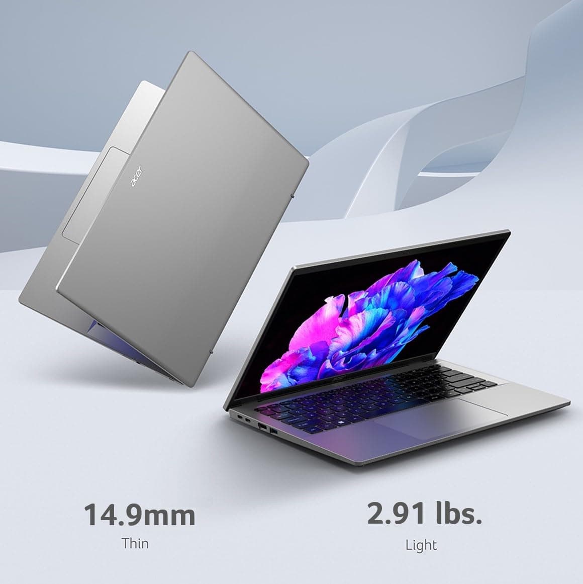 acer Swift Go 14 Intel Evo Thin & Light Laptop | 14" OLED 2880 x 1800 90Hz Display | Unlock AI Experiences | Intel Core Ultra 5 Processor 125H | Intel ARC | 16GB LPDDR5X | 512GB SSD | SFG14-72-53BP, view 14